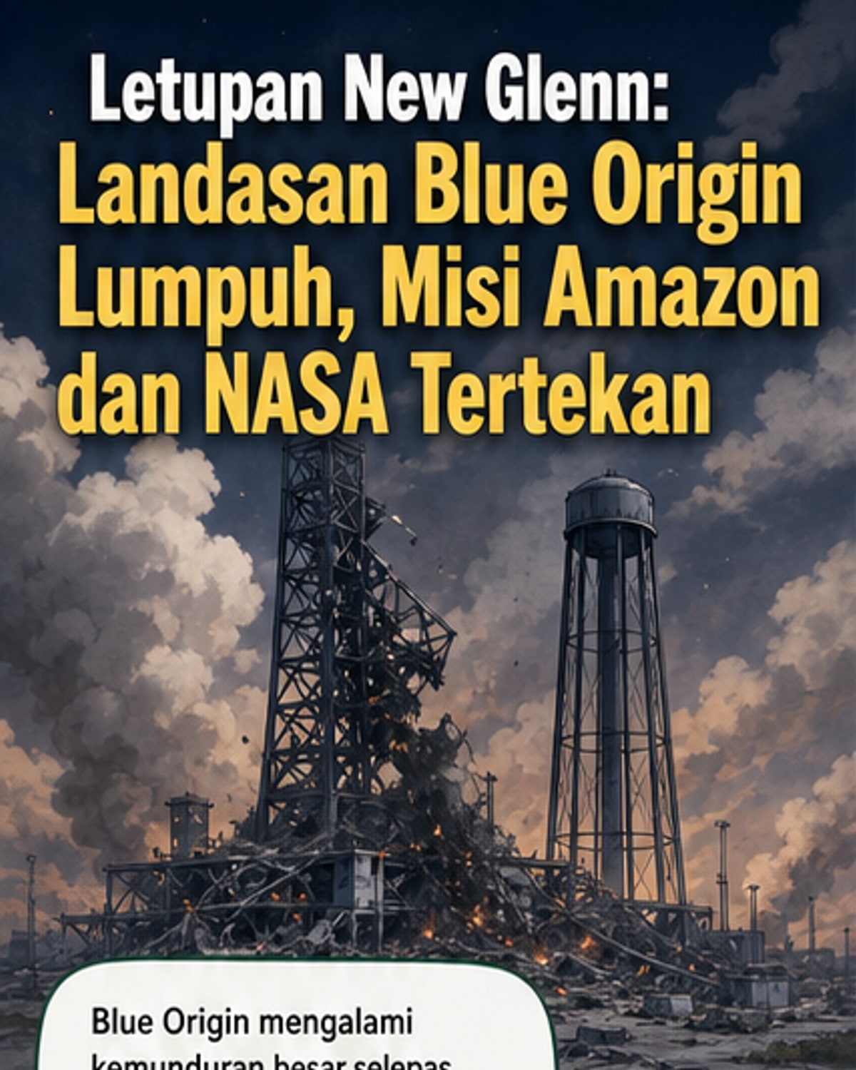 Letupan roket Blue Origin ganggu pelancaran satelit Amazon