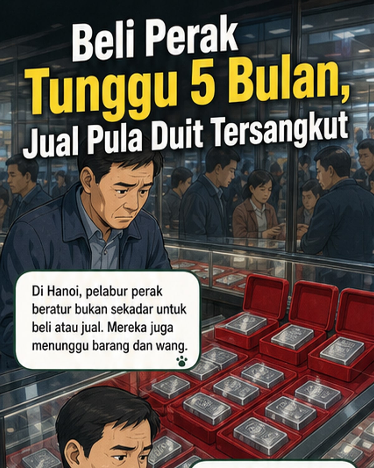 Beli perak, tunggu 5 bulan. Jual perak, duit tertahan 6 hari.