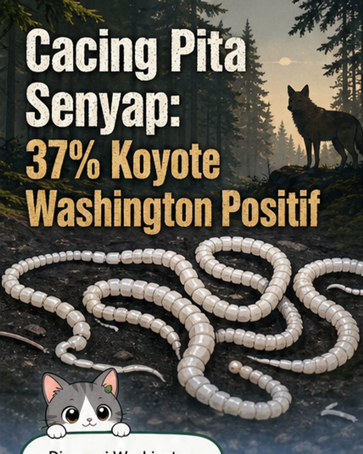 37% koyote di Washington dijangkiti cacing pita berbahaya