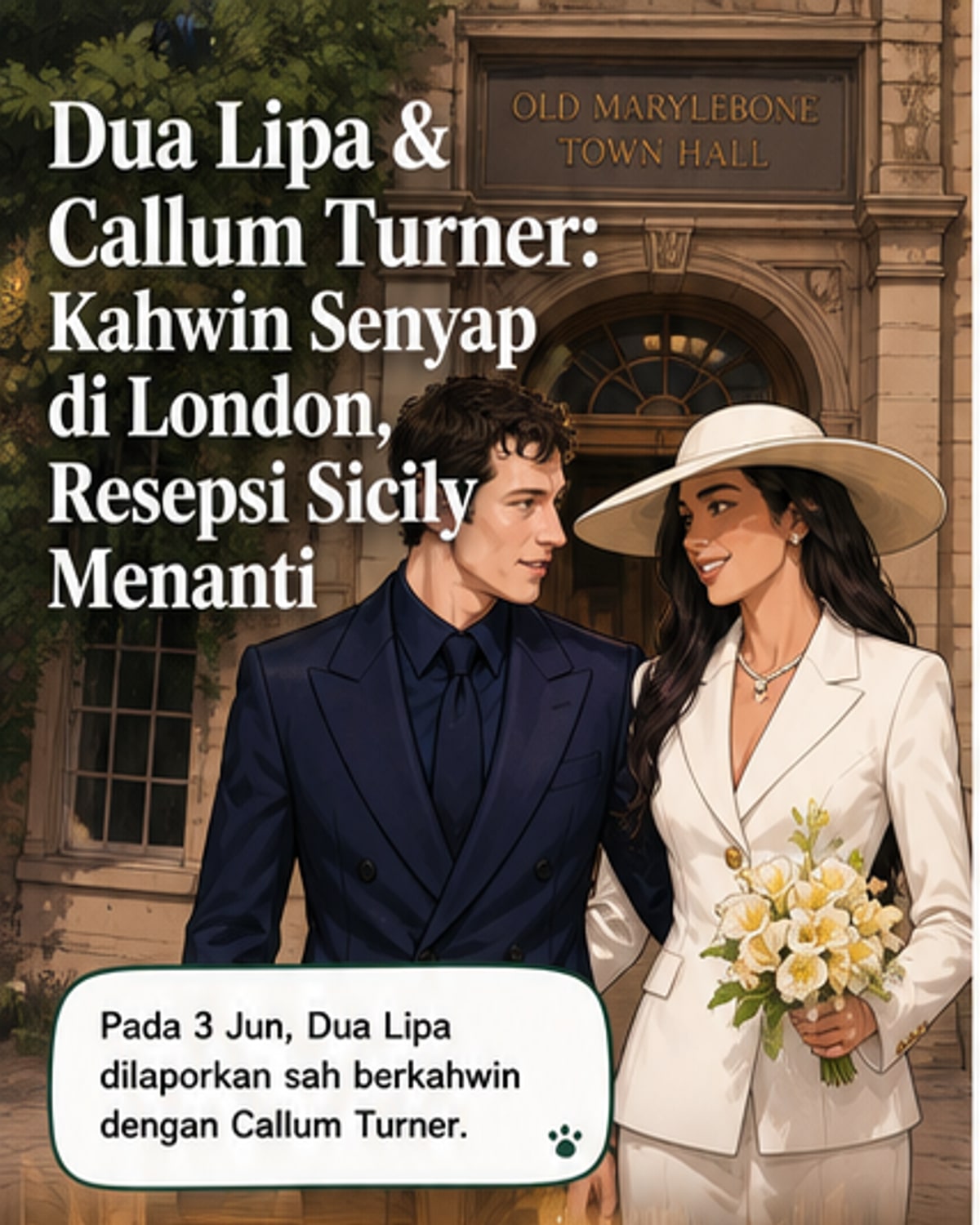 Dua Lipa Kahwin Callum Turner