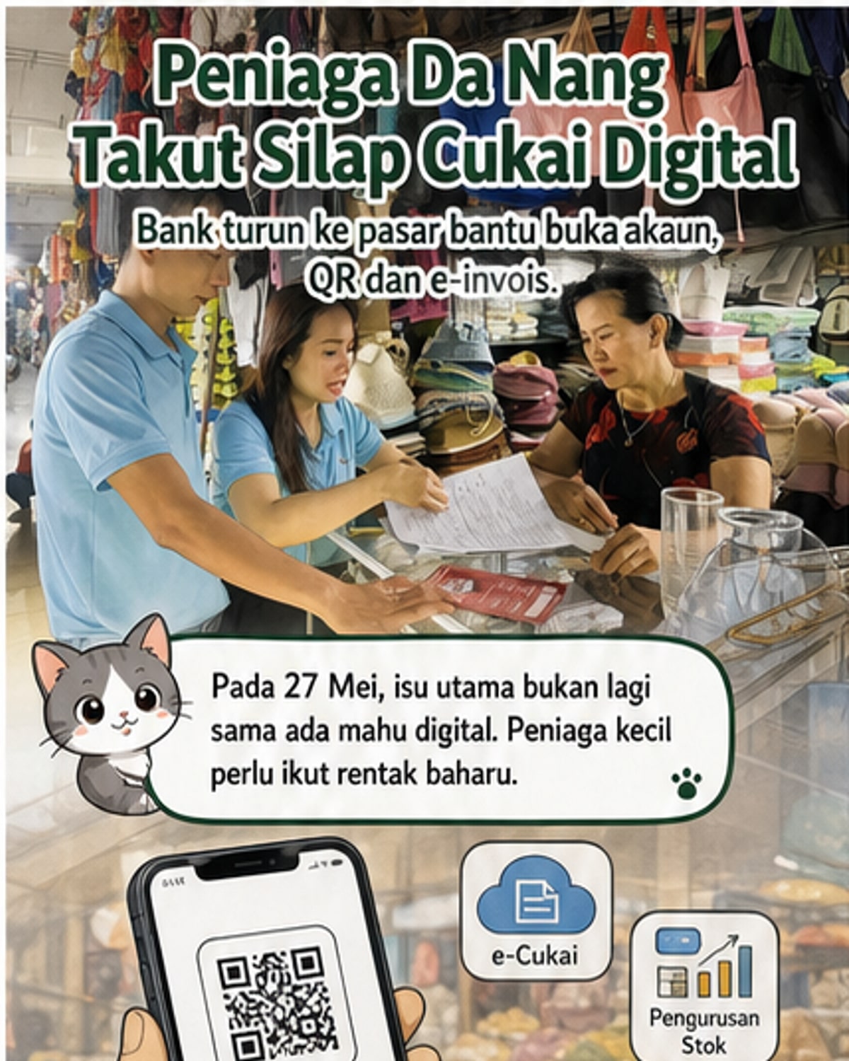 Bank bantu pedagang kecil digital