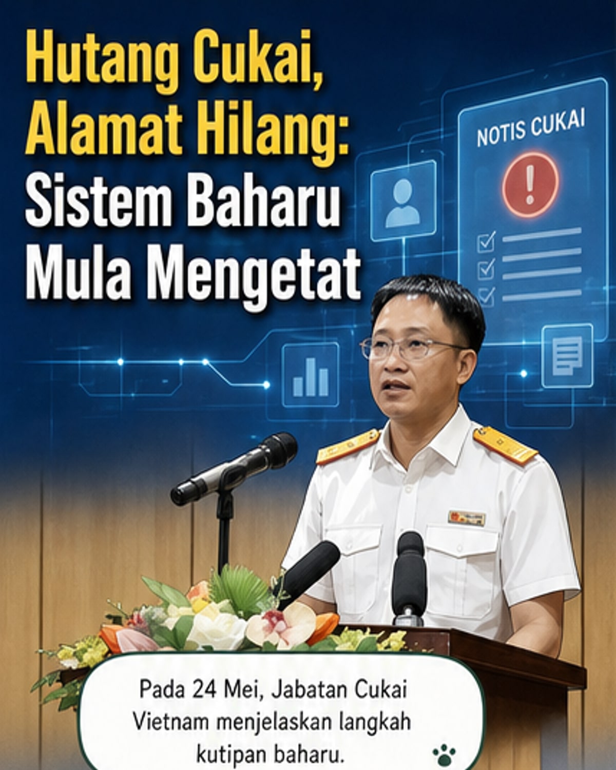 Sistem cukai digital blokir warga tinggalkan negara