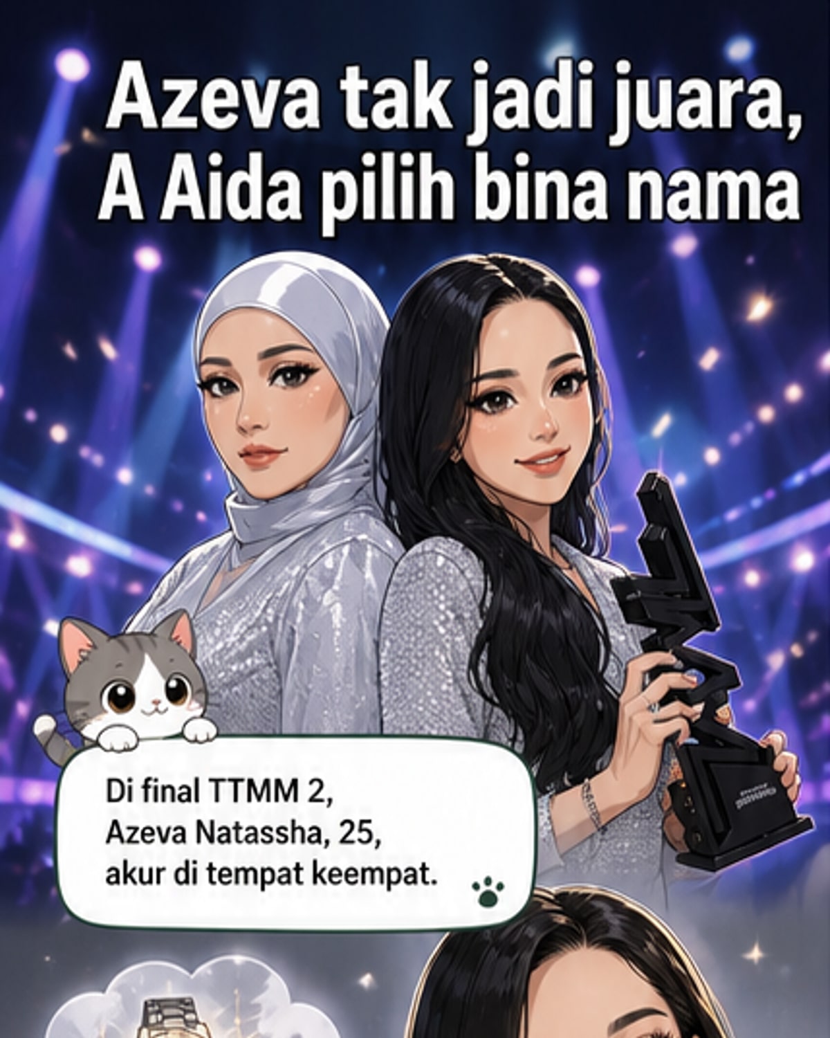 Azeva tak menang, tapi projek seterusnya dah siap atur