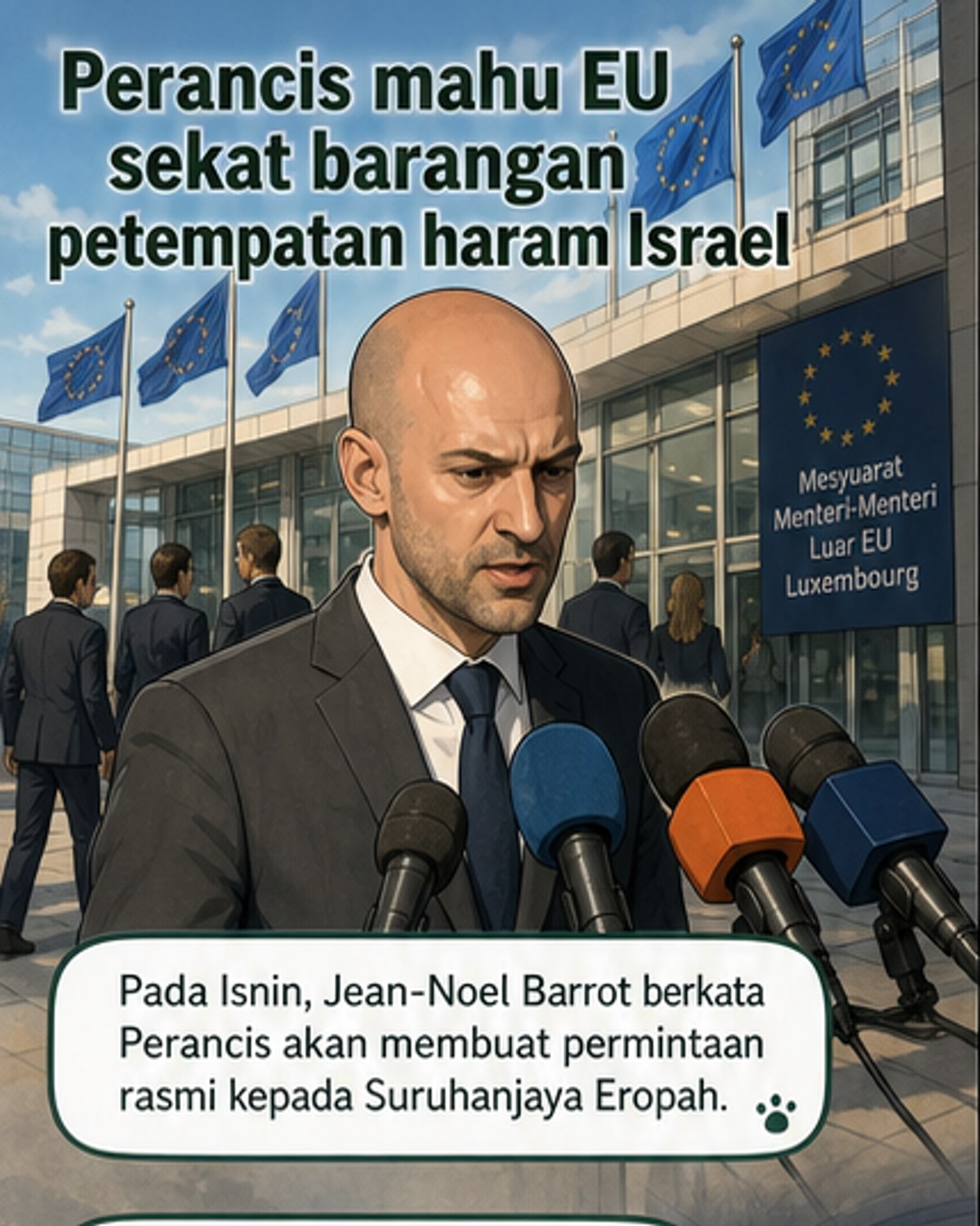 Perancis Desak EU Sekat Import dari Petempatan Haram Israel