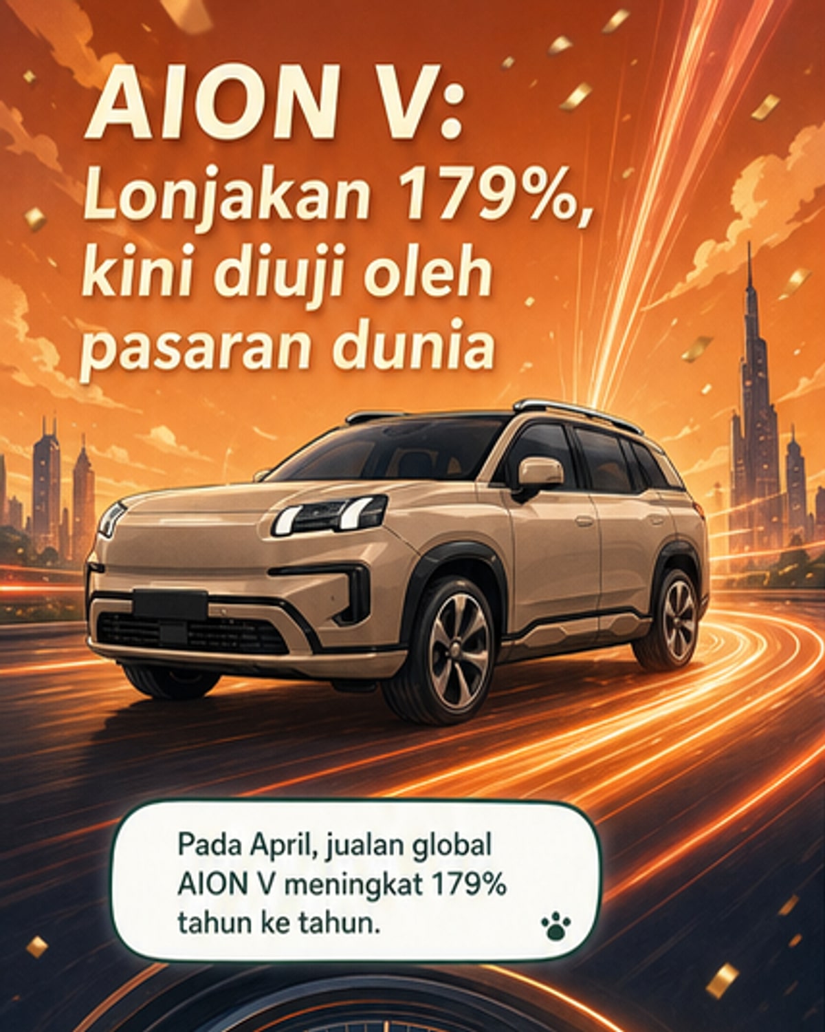 AION V Catat Lonjakan Jualan 179%