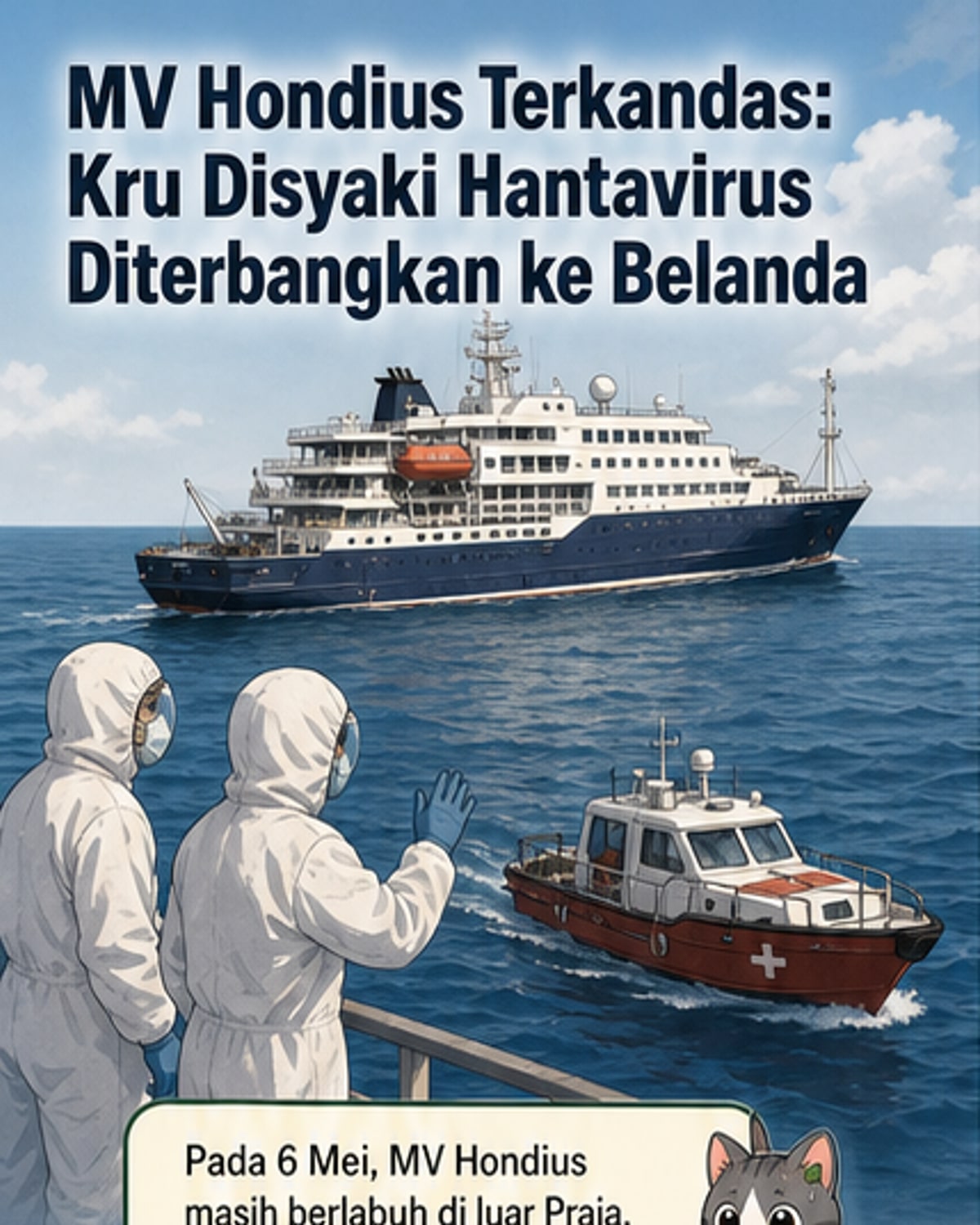 Kapal terapung luar Praia susulan wabak hantavirus
