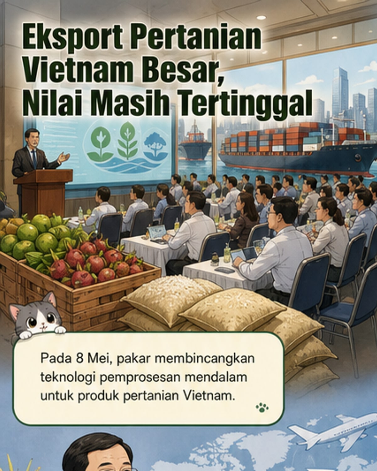 Vietnam naik taraf eksport pertanian dengan teknologi