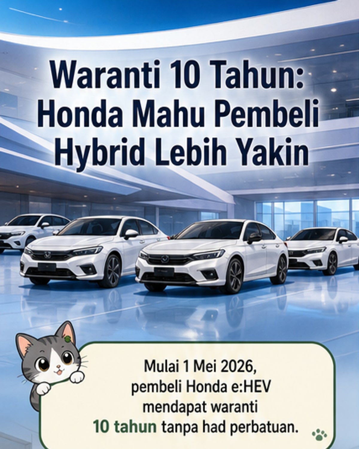 Honda Malaysia lancar waranti hibrid 10 tahun