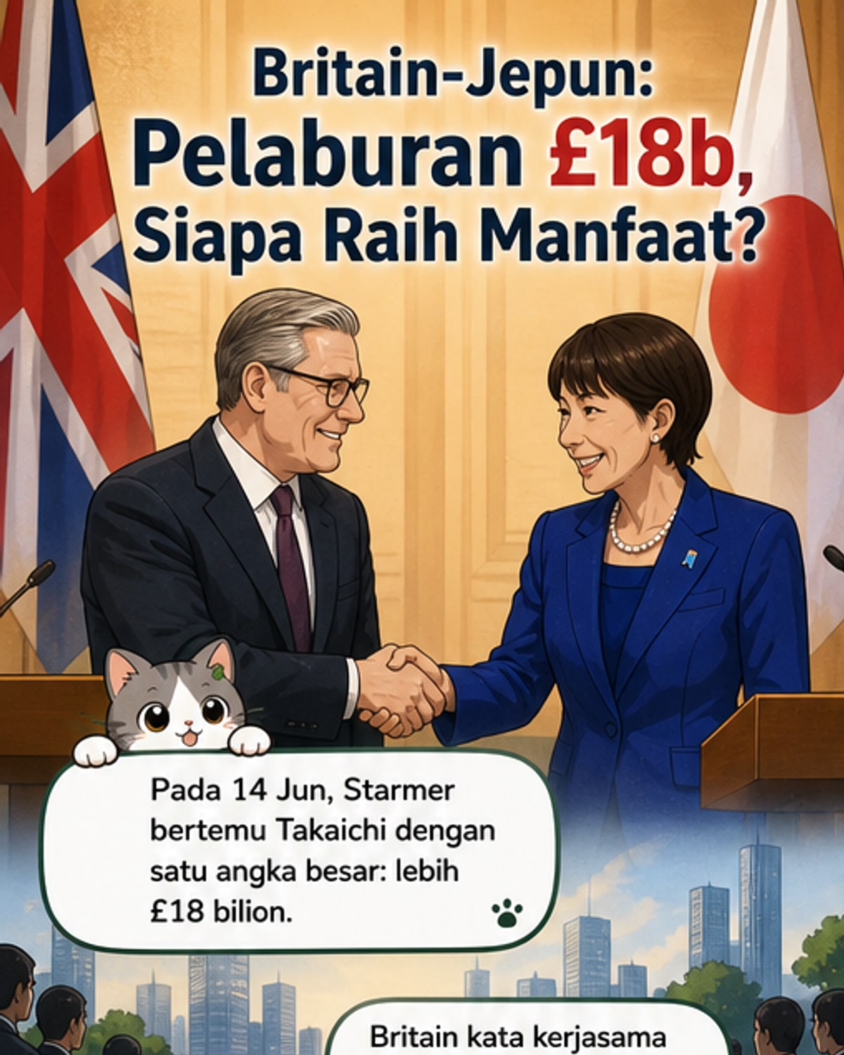 Britain-Jepun Meterai Kerjasama Teknologi AS$24 Bilion