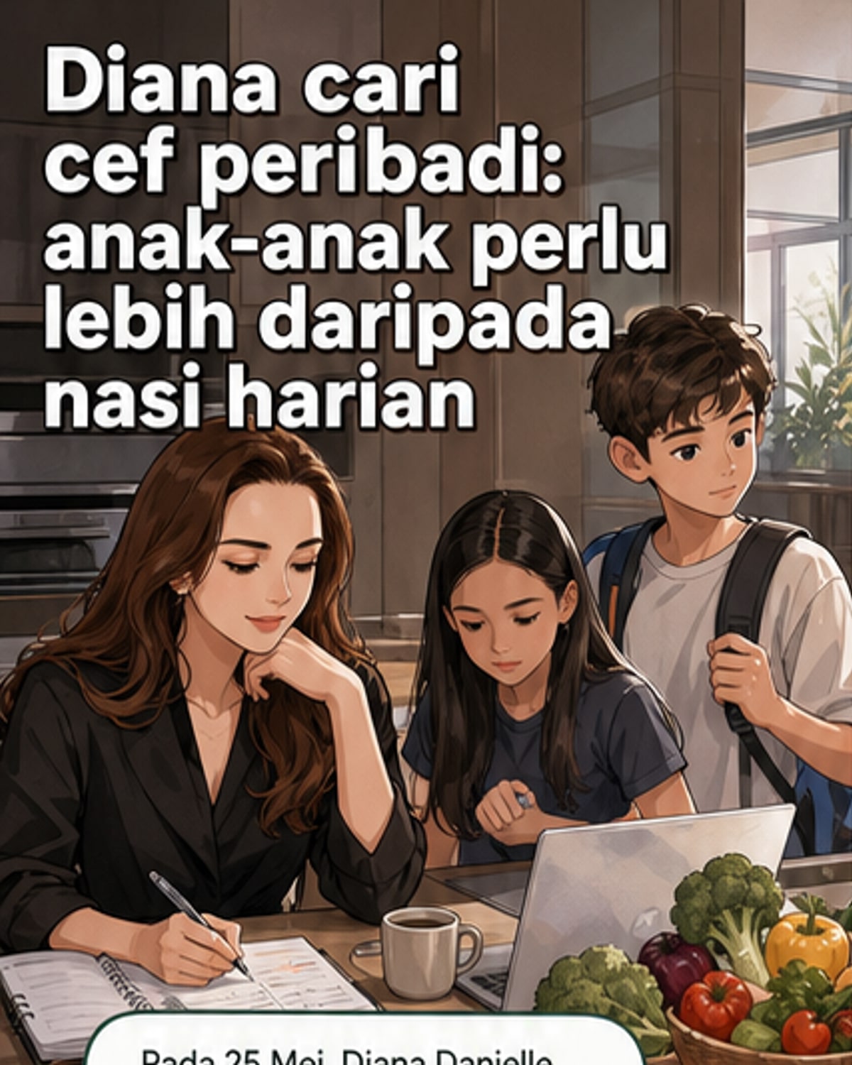 Diana Danielle cari cef peribadi untuk anak-anak