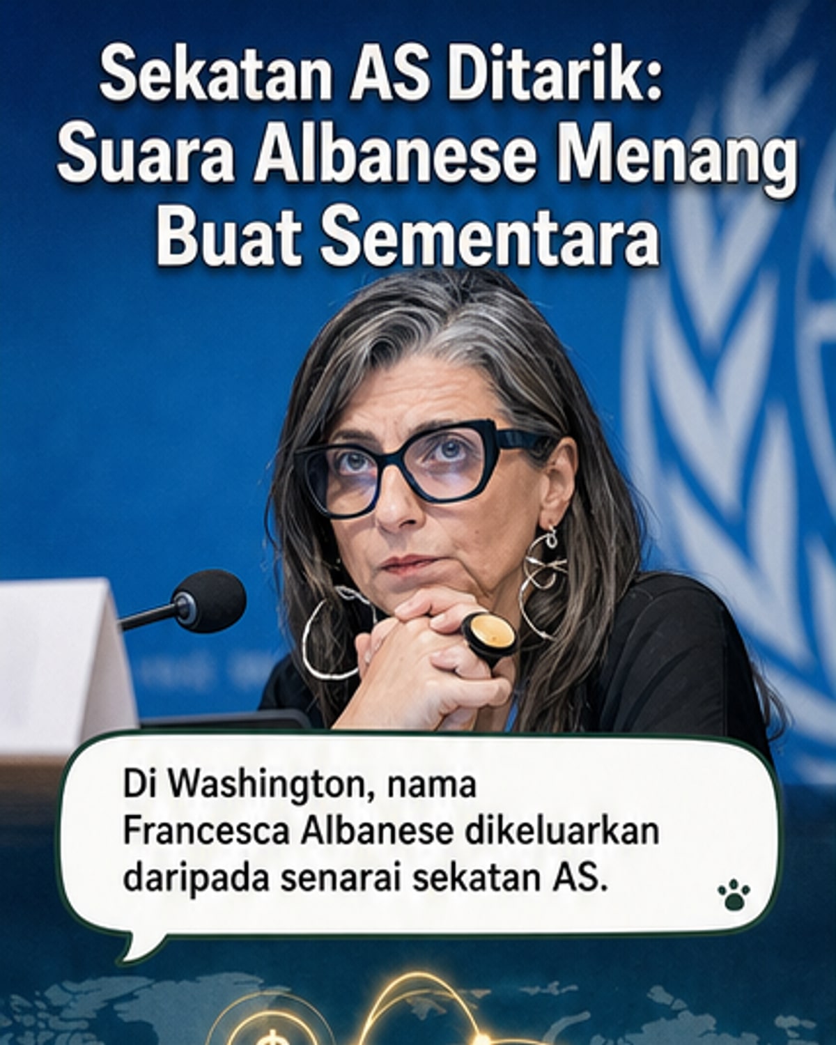 AS tarik balik sekatan ke atas pakar PBB