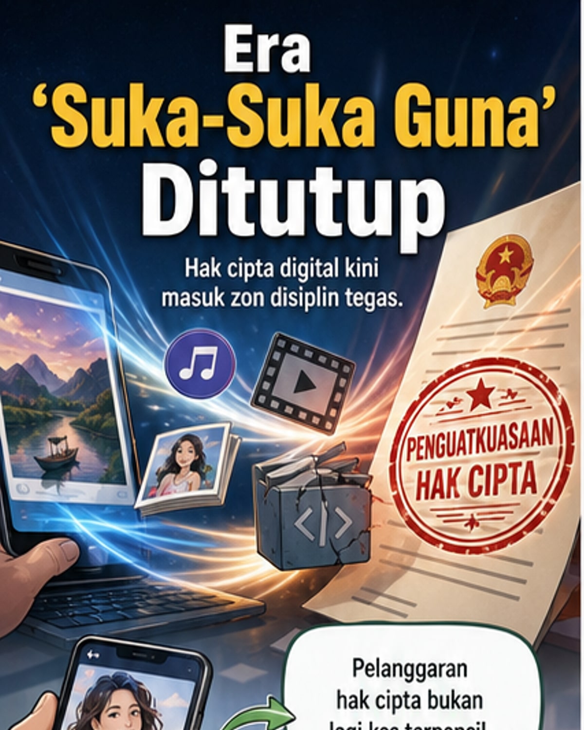 Tamatnya era 'guna jika suka' dalam harta intelek