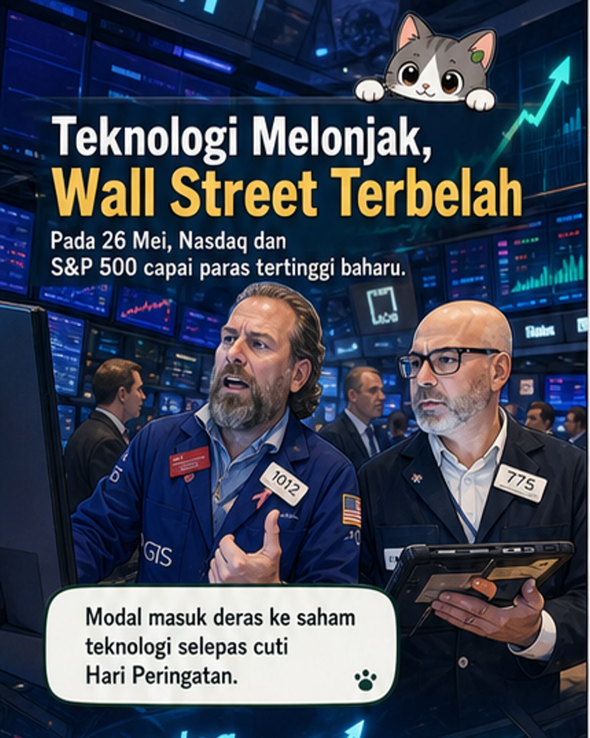 Saham Teknologi Melonjak, Pasaran Capai Puncak