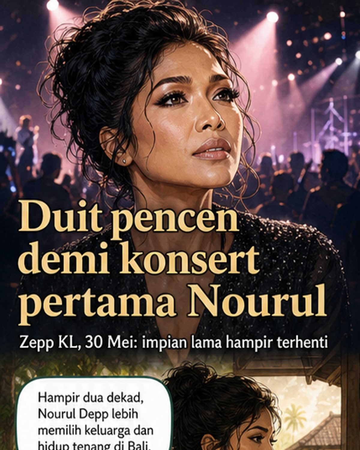 Gunakan duit pencen demi konsert solo pertama