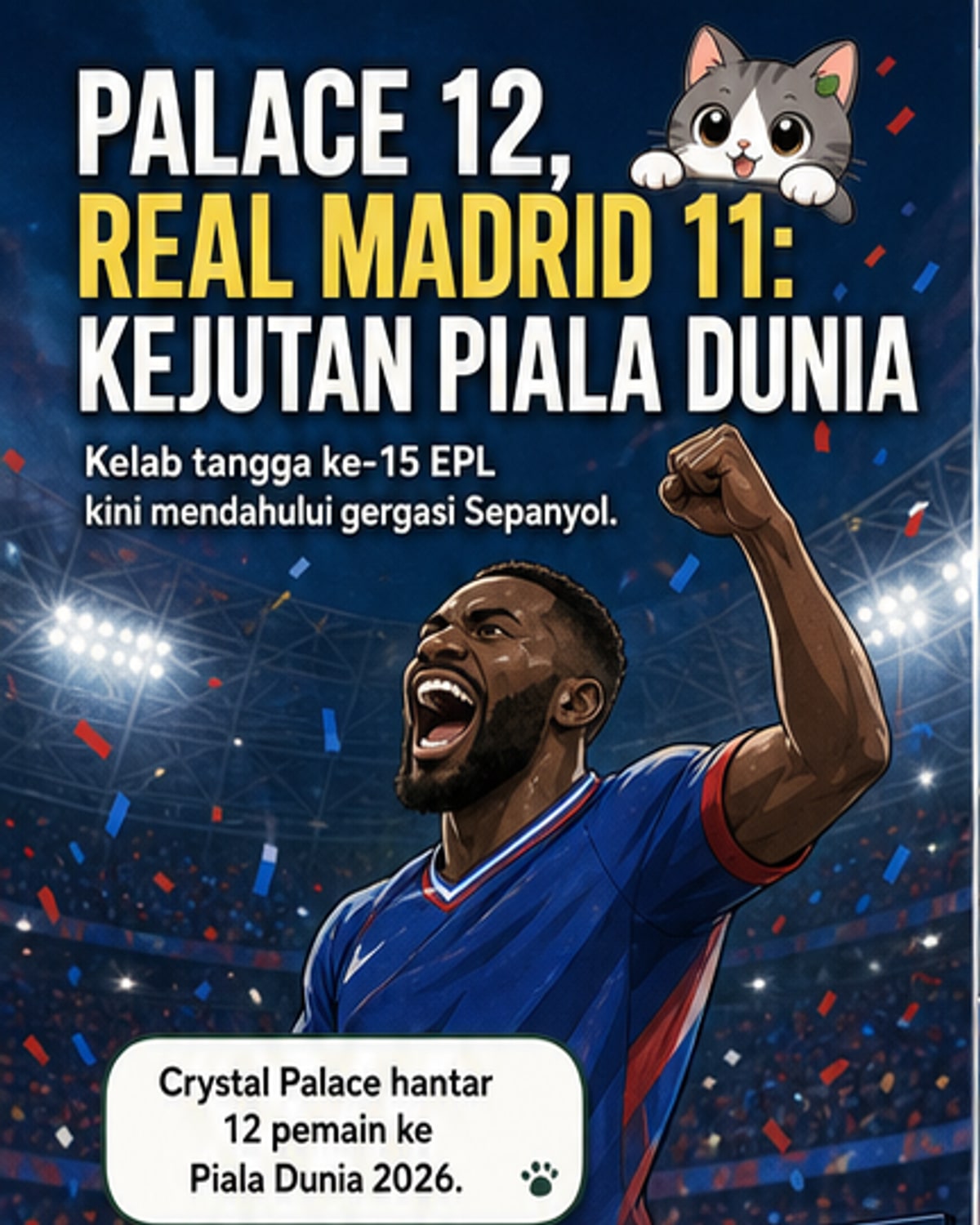 Crystal Palace hantar 12 pemain ke Piala Dunia