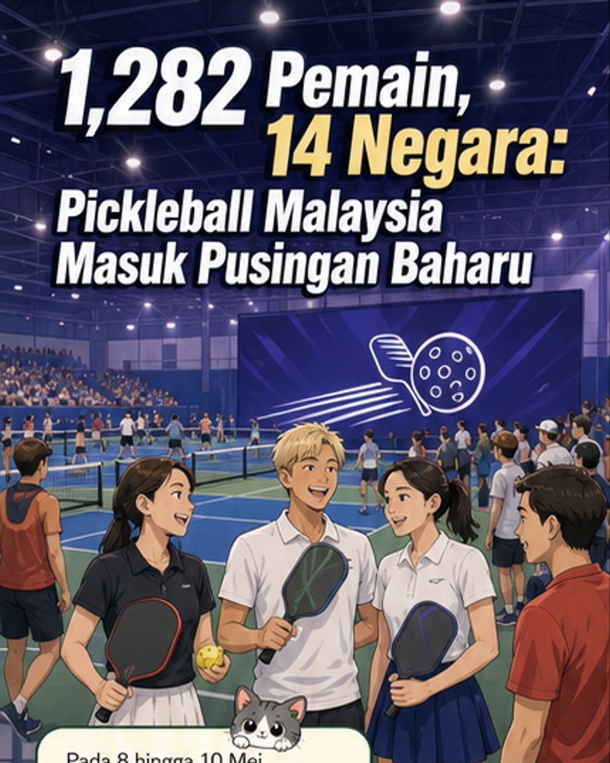 1,282 Pemain di Kejohanan Pickleball Antarabangsa
