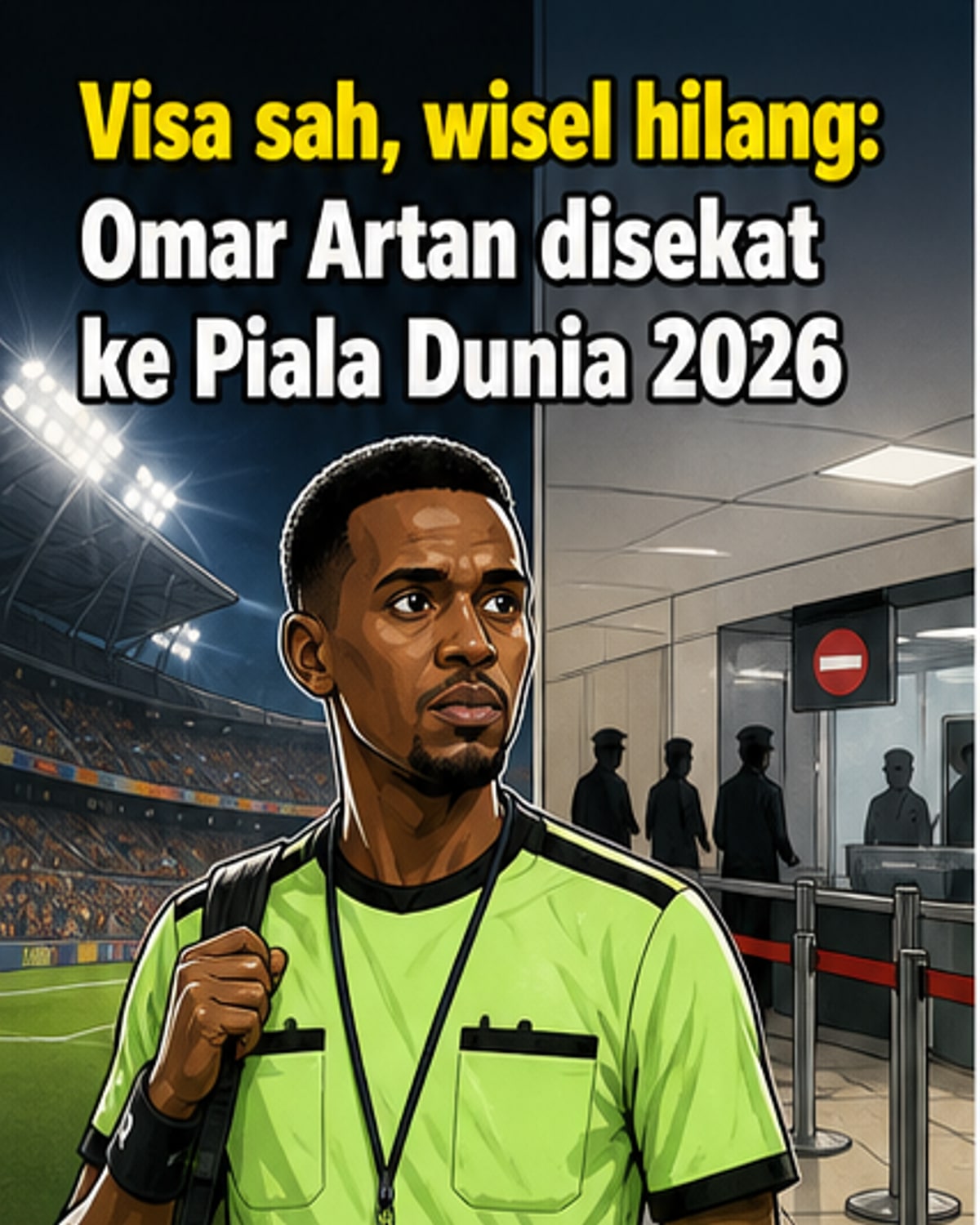 Pengadil terbaik Afrika dihalang masuk AS