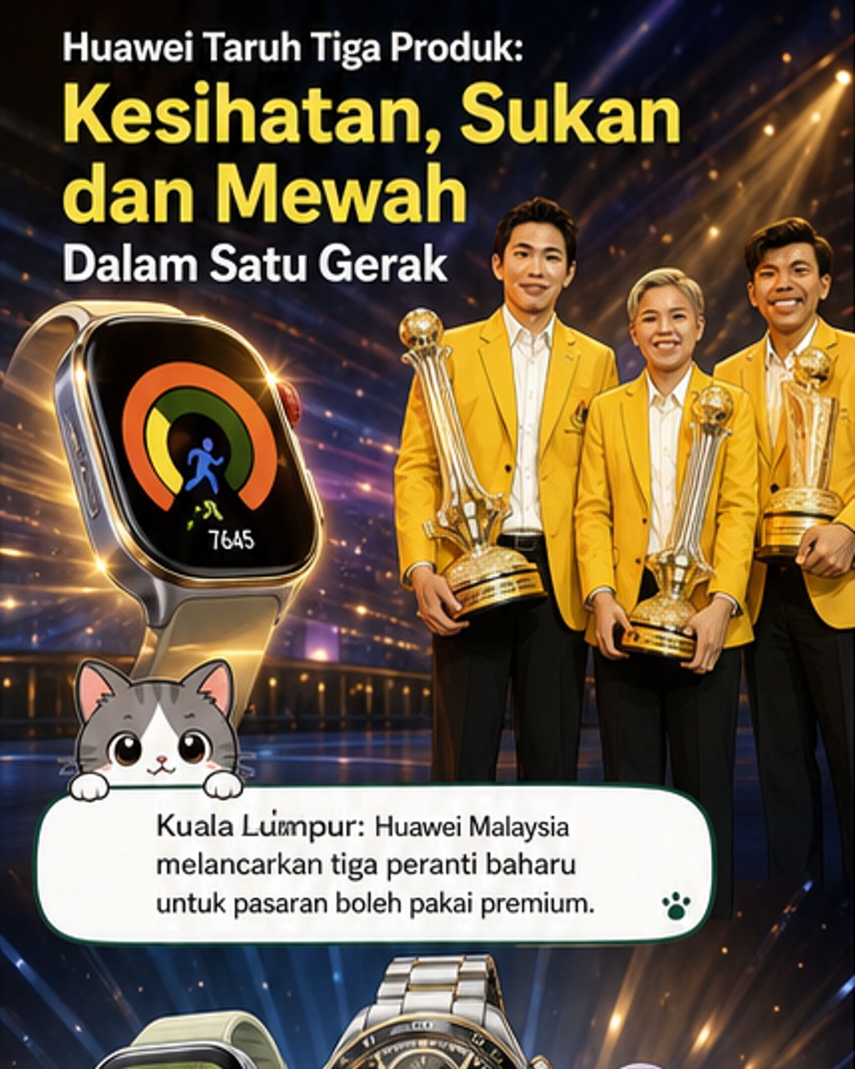 Huawei Lancar 3 Peranti Baharu di Malaysia