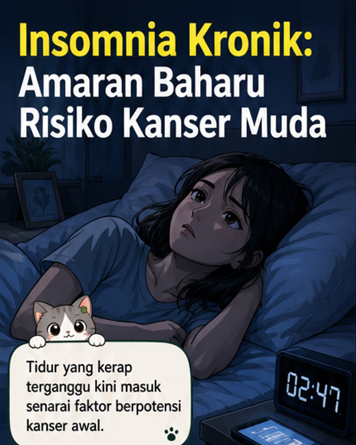 Insomnia tingkatkan risiko kanser muda