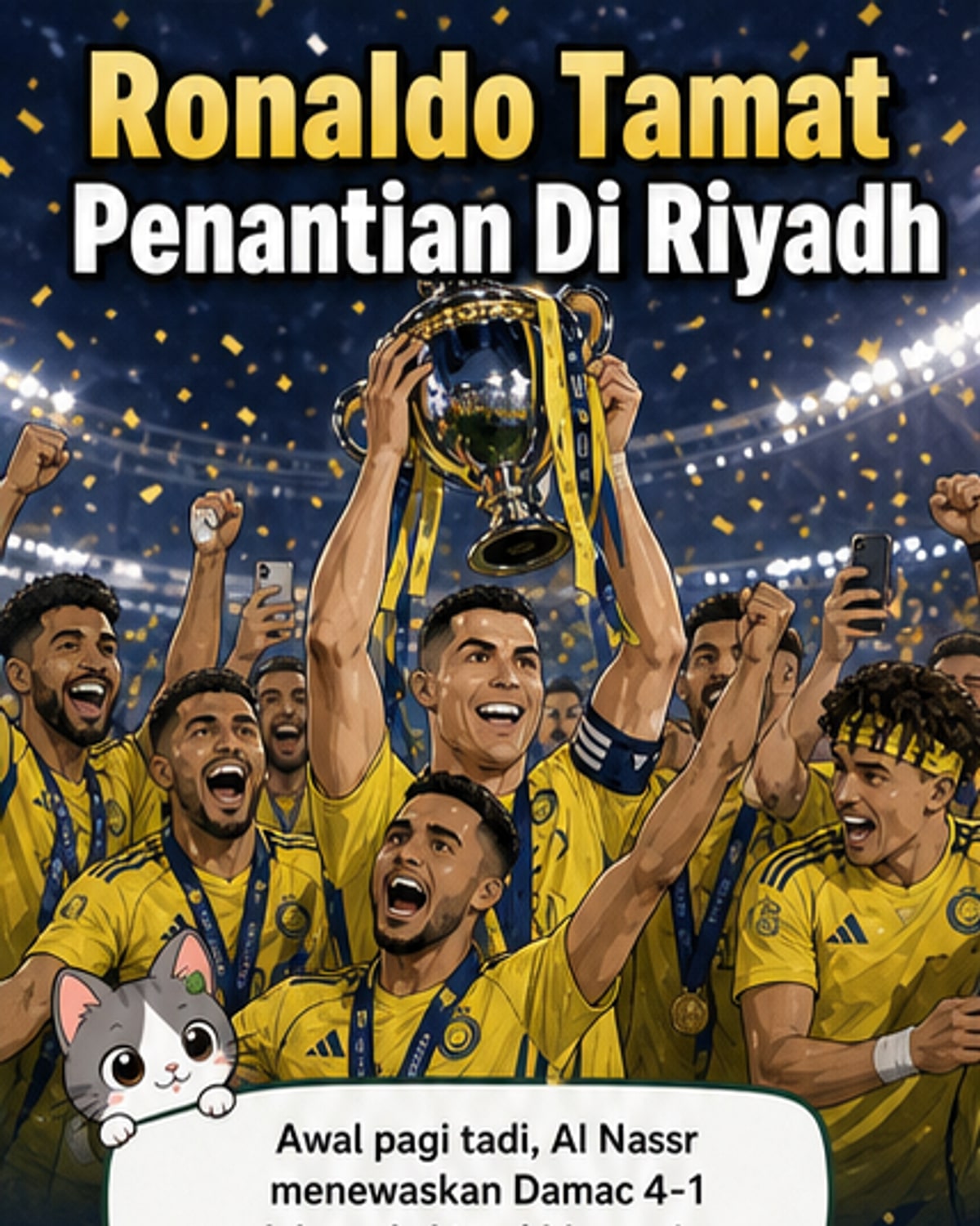 Ronaldo angkat trofi liga bersama Al Nassr