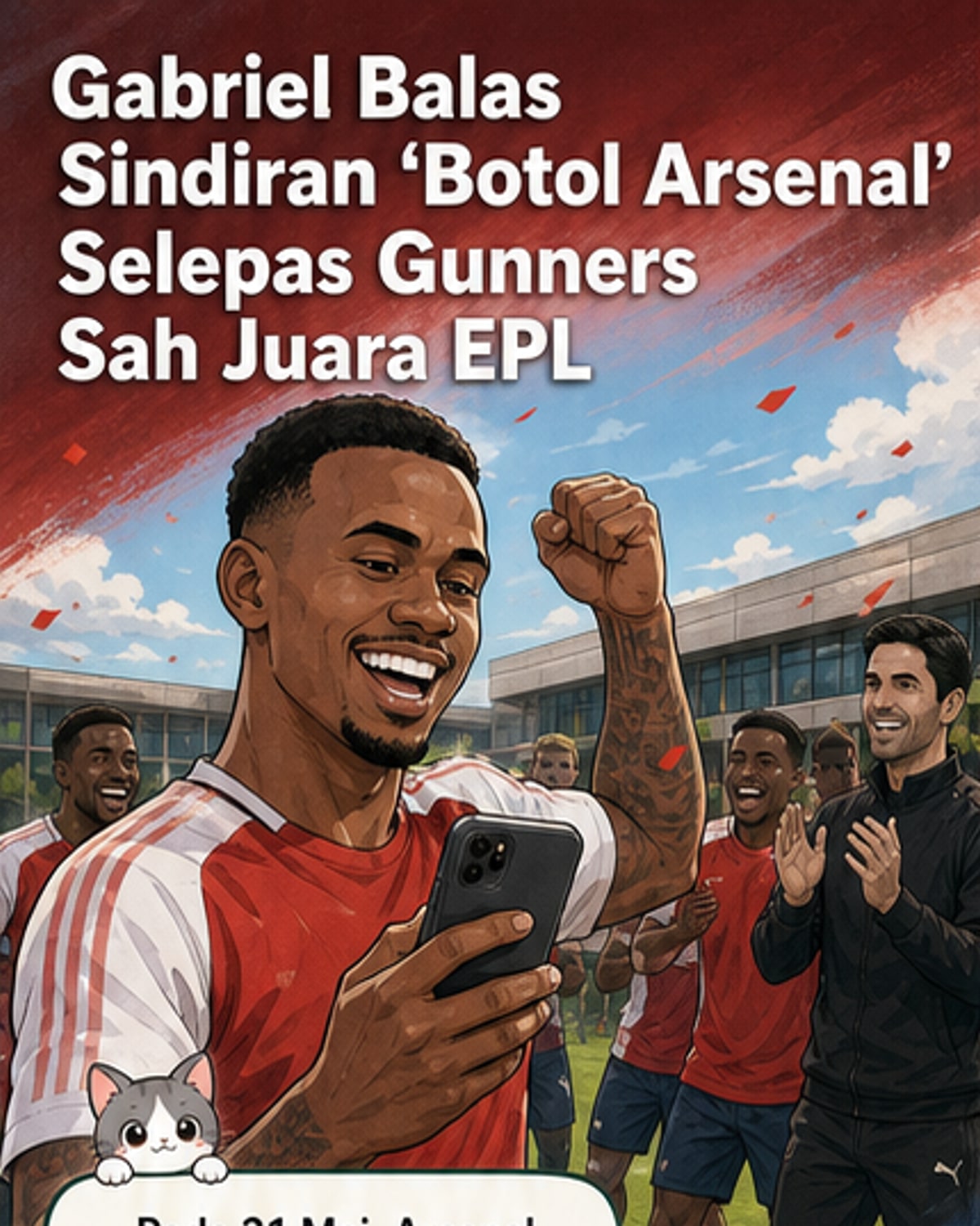 Gabriel balas ejekan 'botol' penyokong City