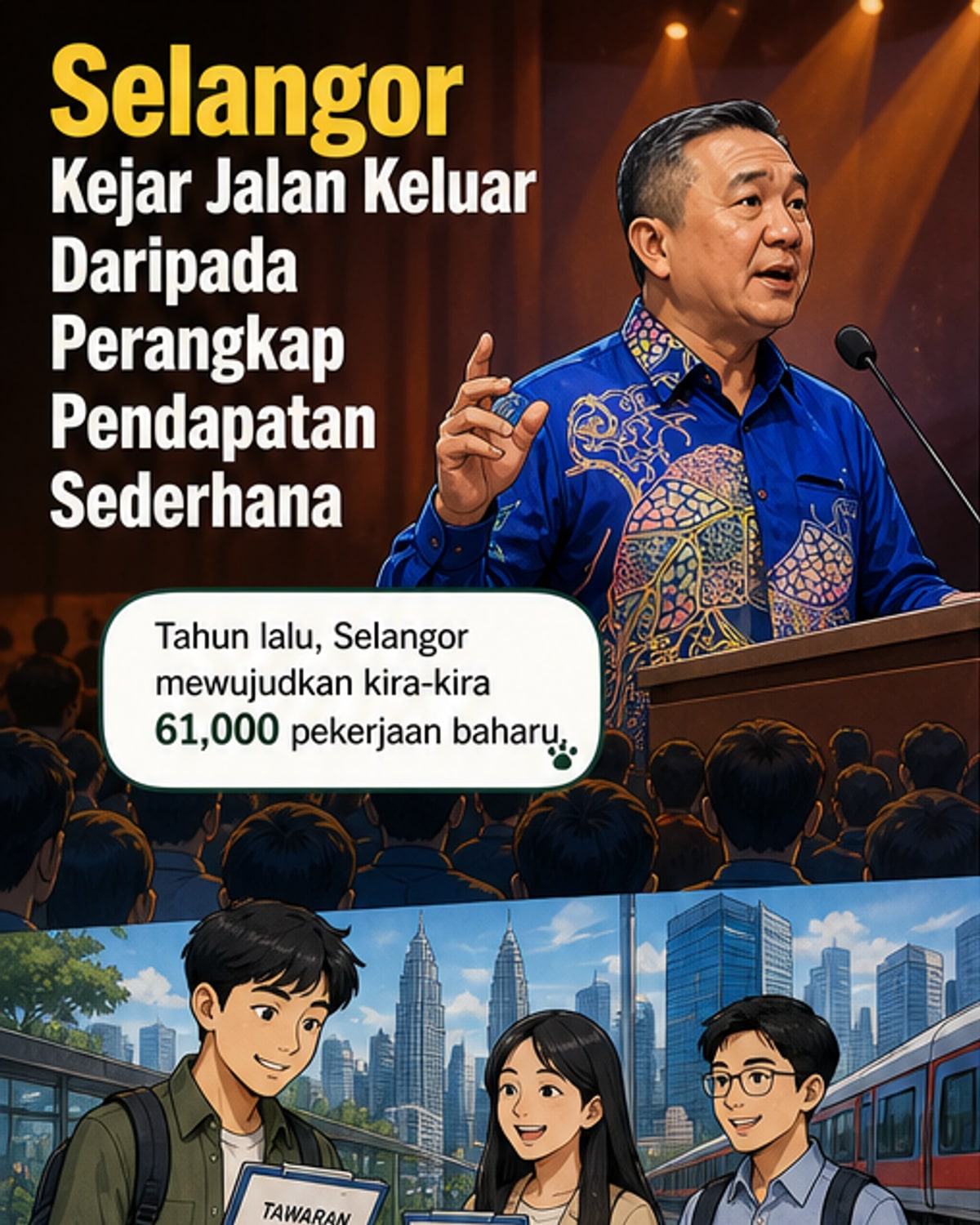 Selangor lawan 'perangkap pendapatan sederhana'