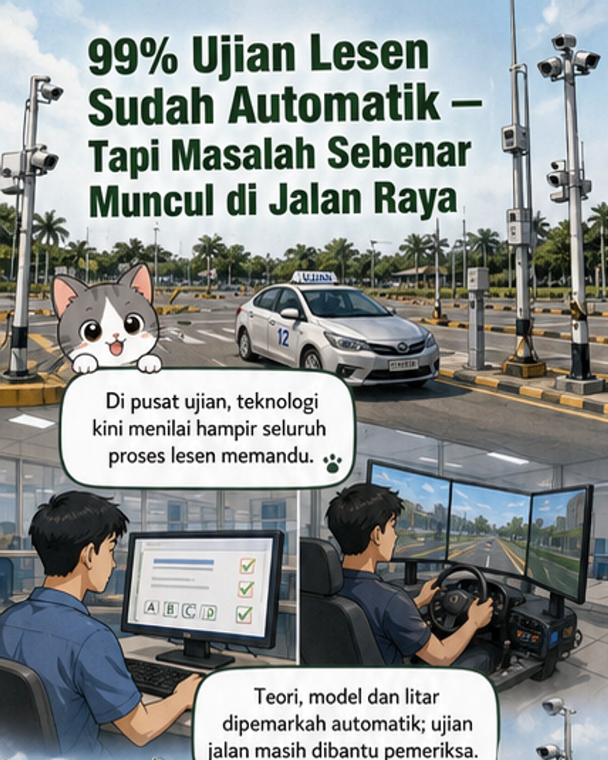 Teknologi automatik dalam ujian lesen memandu Vietnam