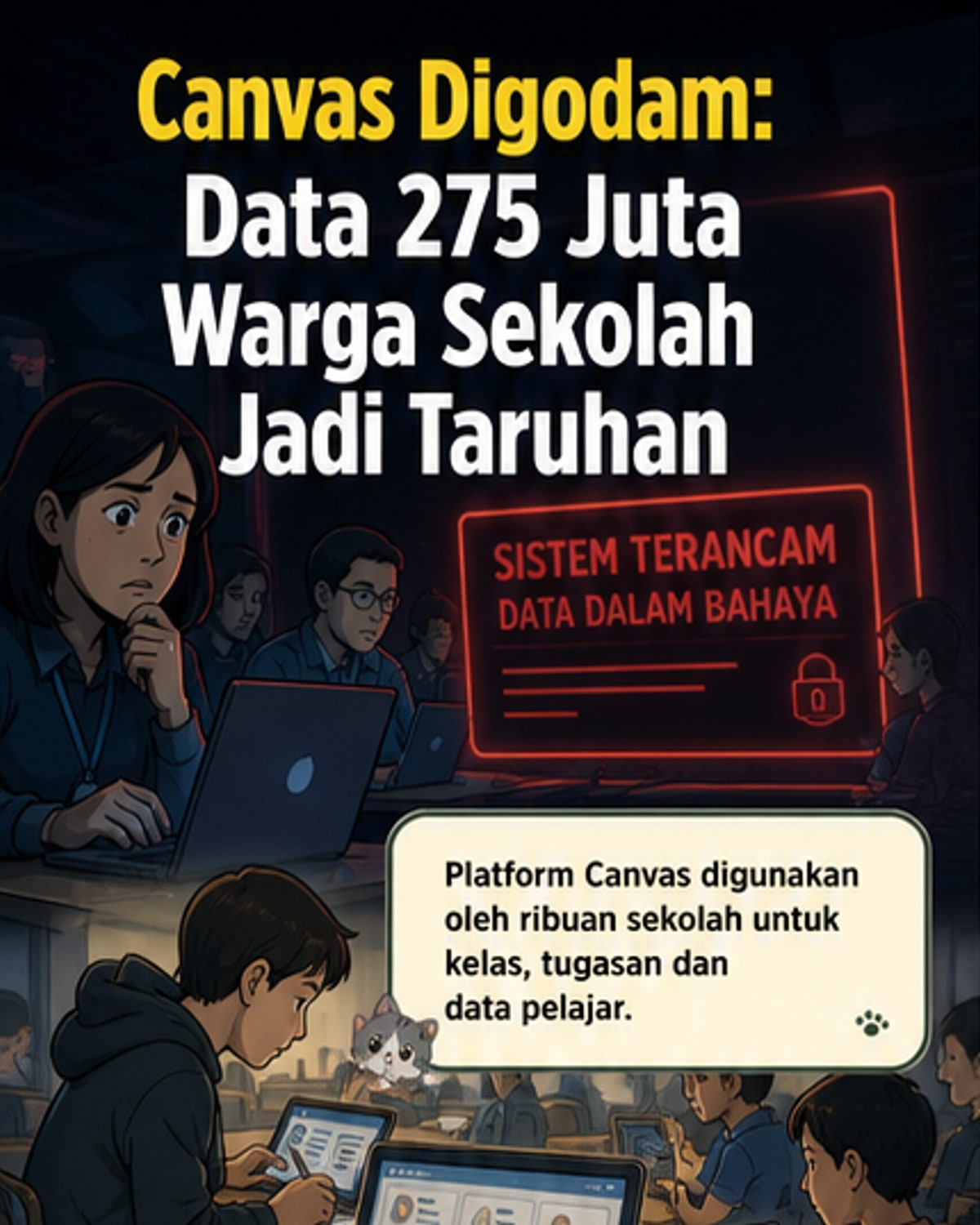 Data 250 juta pelajar Canvas bocor