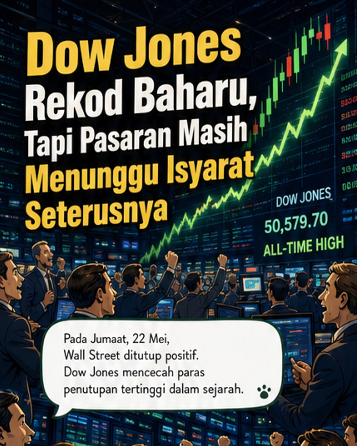 Wall Street sambung 8 minggu naik