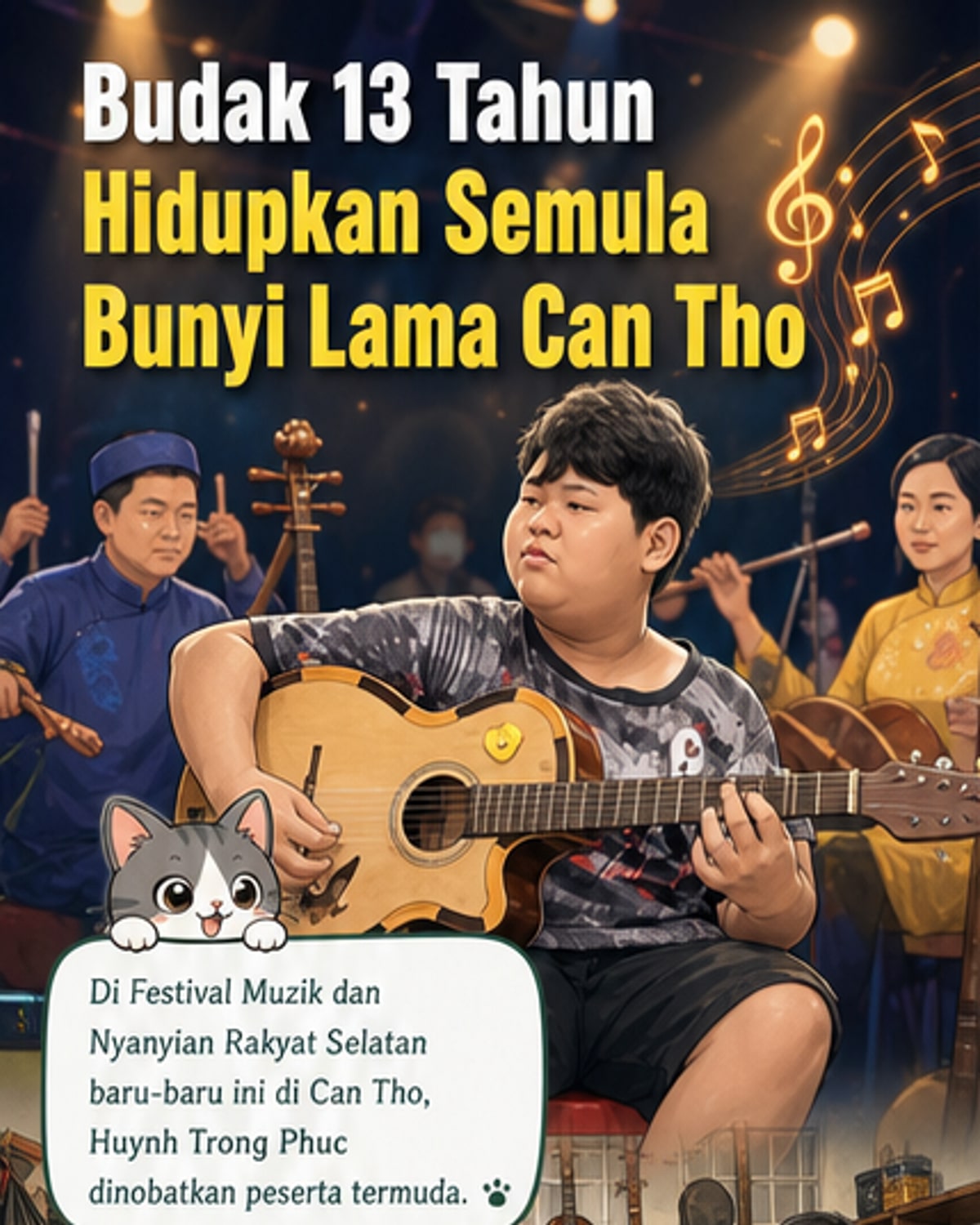Anak 13 Tahun Kuasai 10 Alat Muzik Tradisional