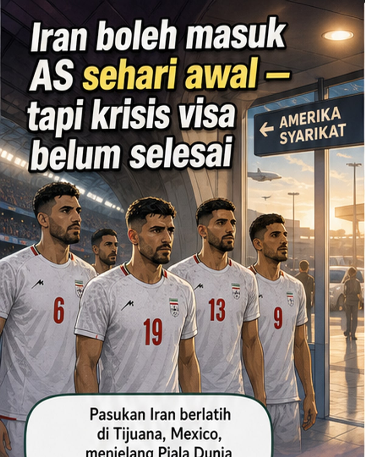 Iran dibenar masuk AS sehari sebelum perlawanan