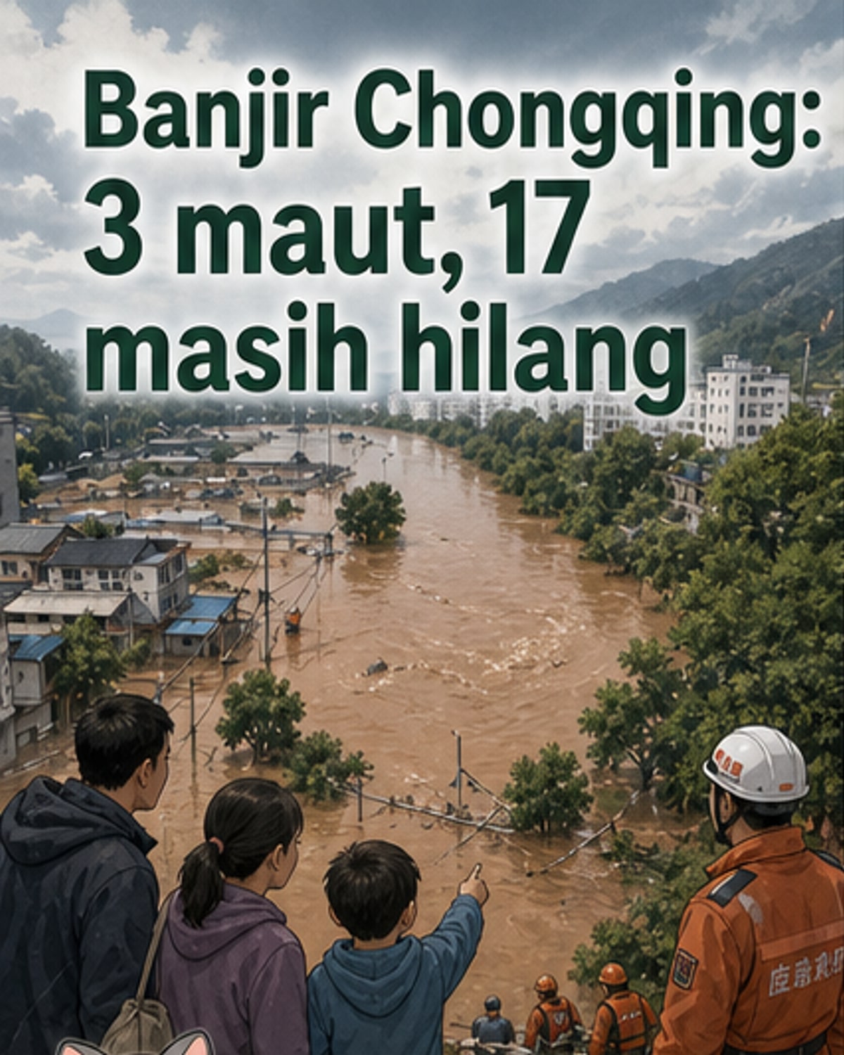 Banjir Kilat di Chongqing Rengut Nyawa