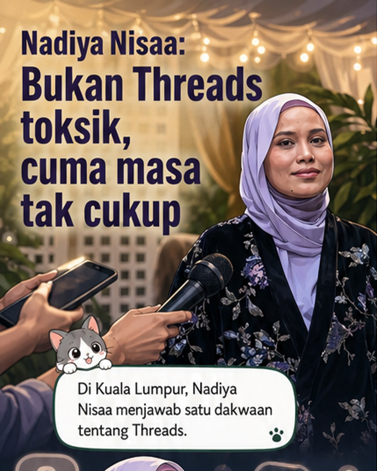 Nadiya Nisaa Bukan Tolak Threads Kerana Toksik