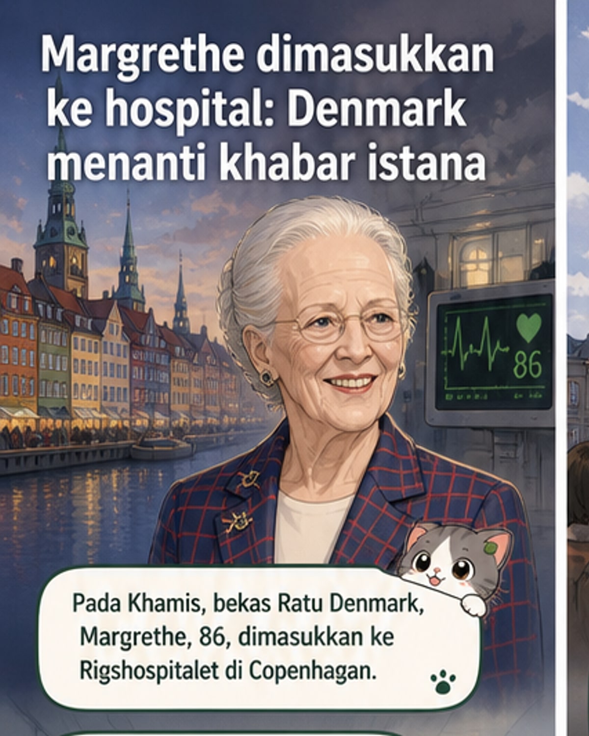 Bekas Ratu Denmark Masuk Hospital