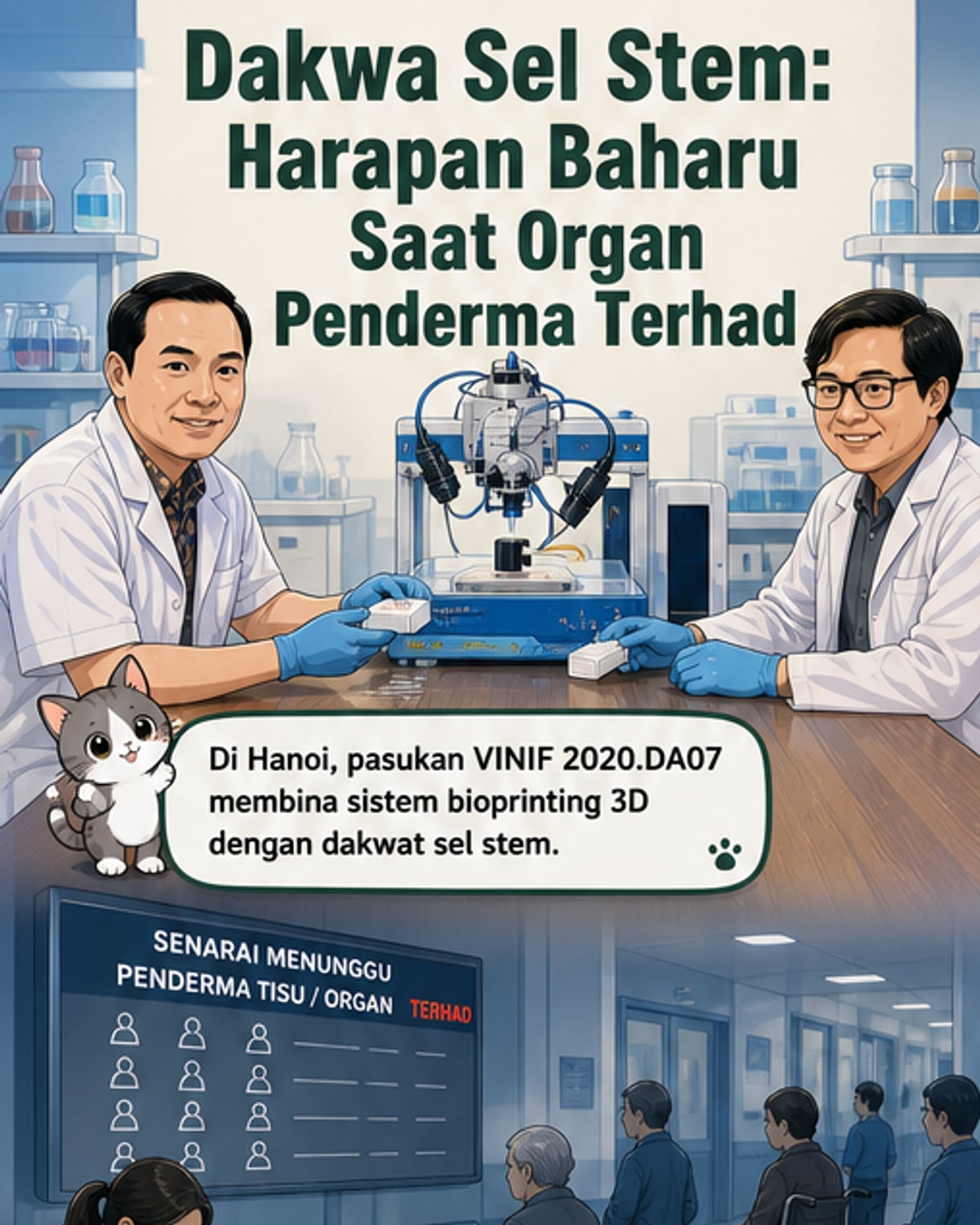 Pencetakan 3D Tisu dari Sel Stem