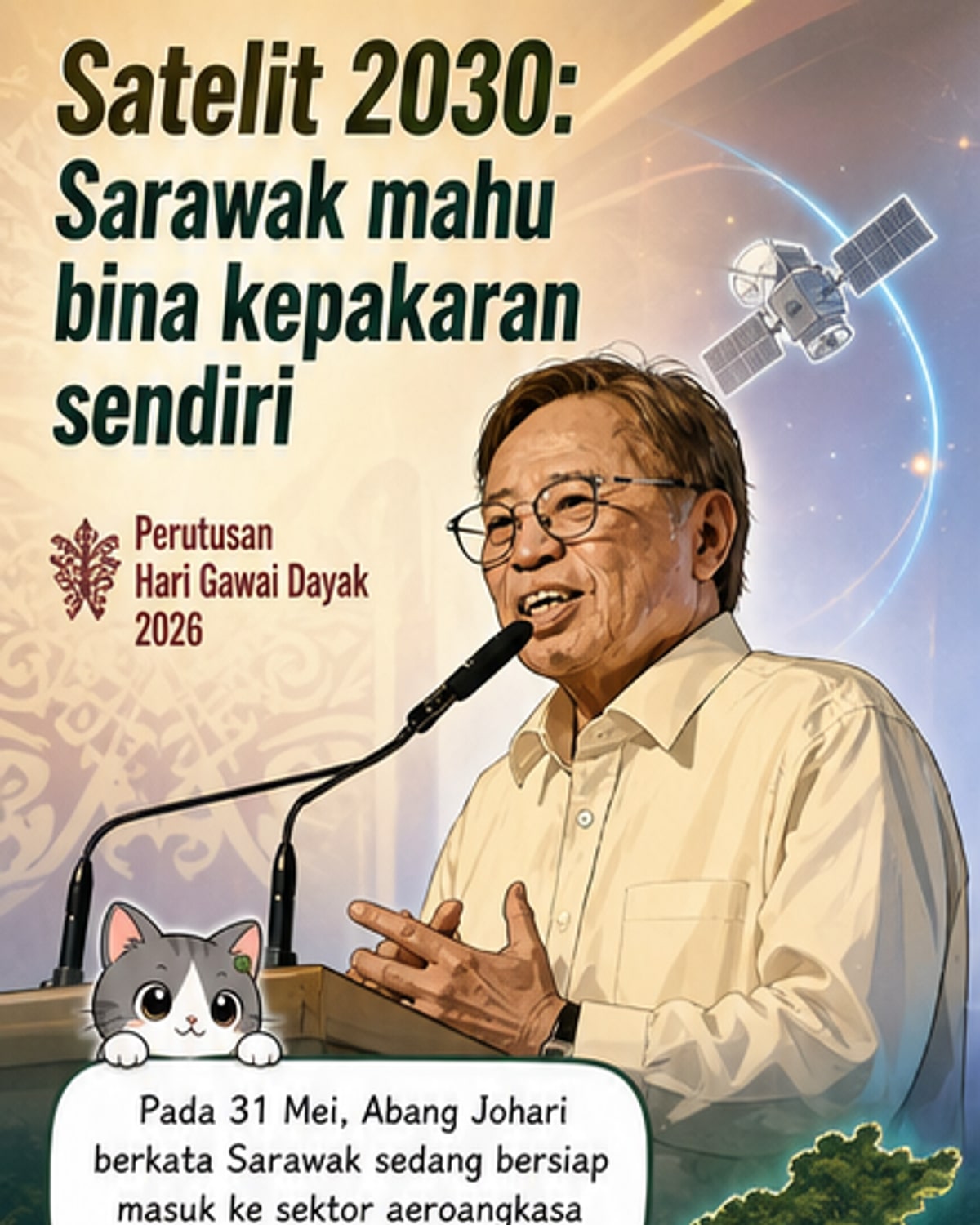 Sarawak bina nanosatelit pertama menjelang 2030