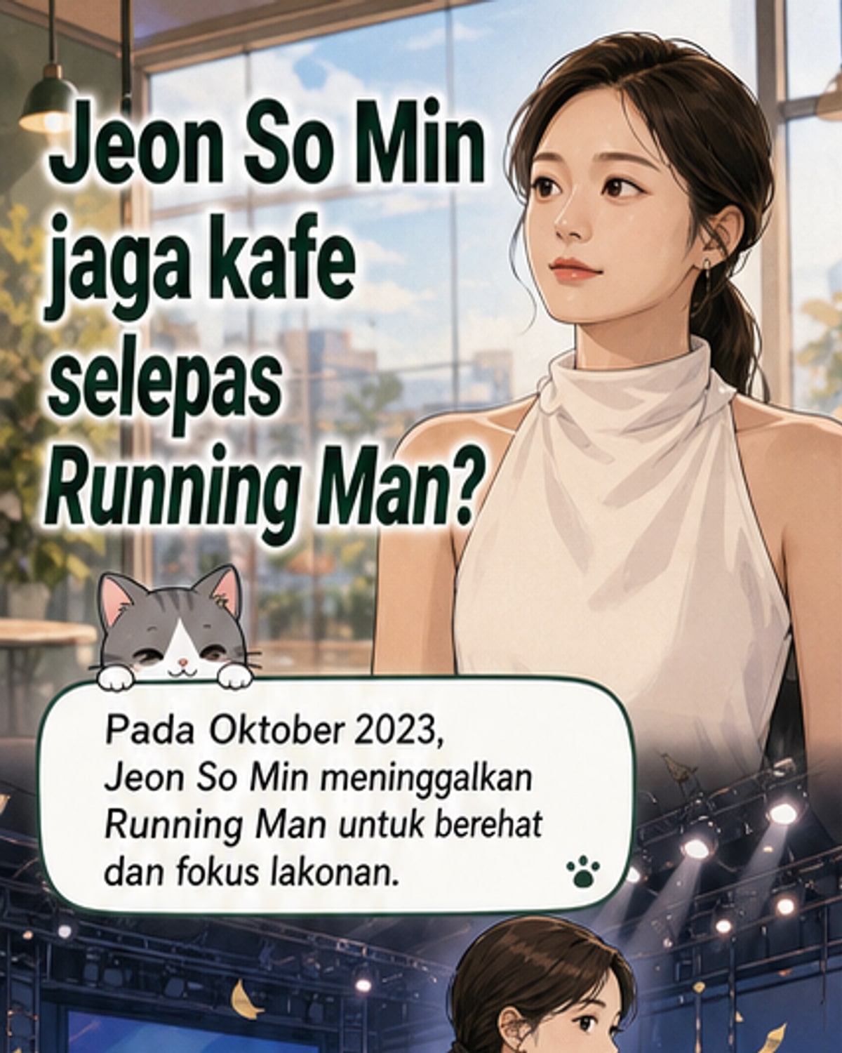 Jeon So Min Kerja di Kafe Selepas Tinggalkan Running Man