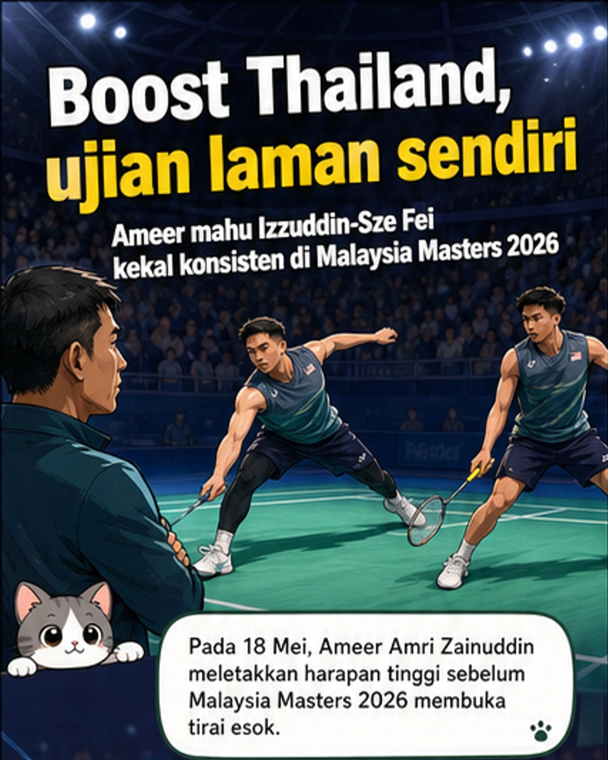 Malaysia Masters 2026: Harapan pada Izzuddin-Sze Fei