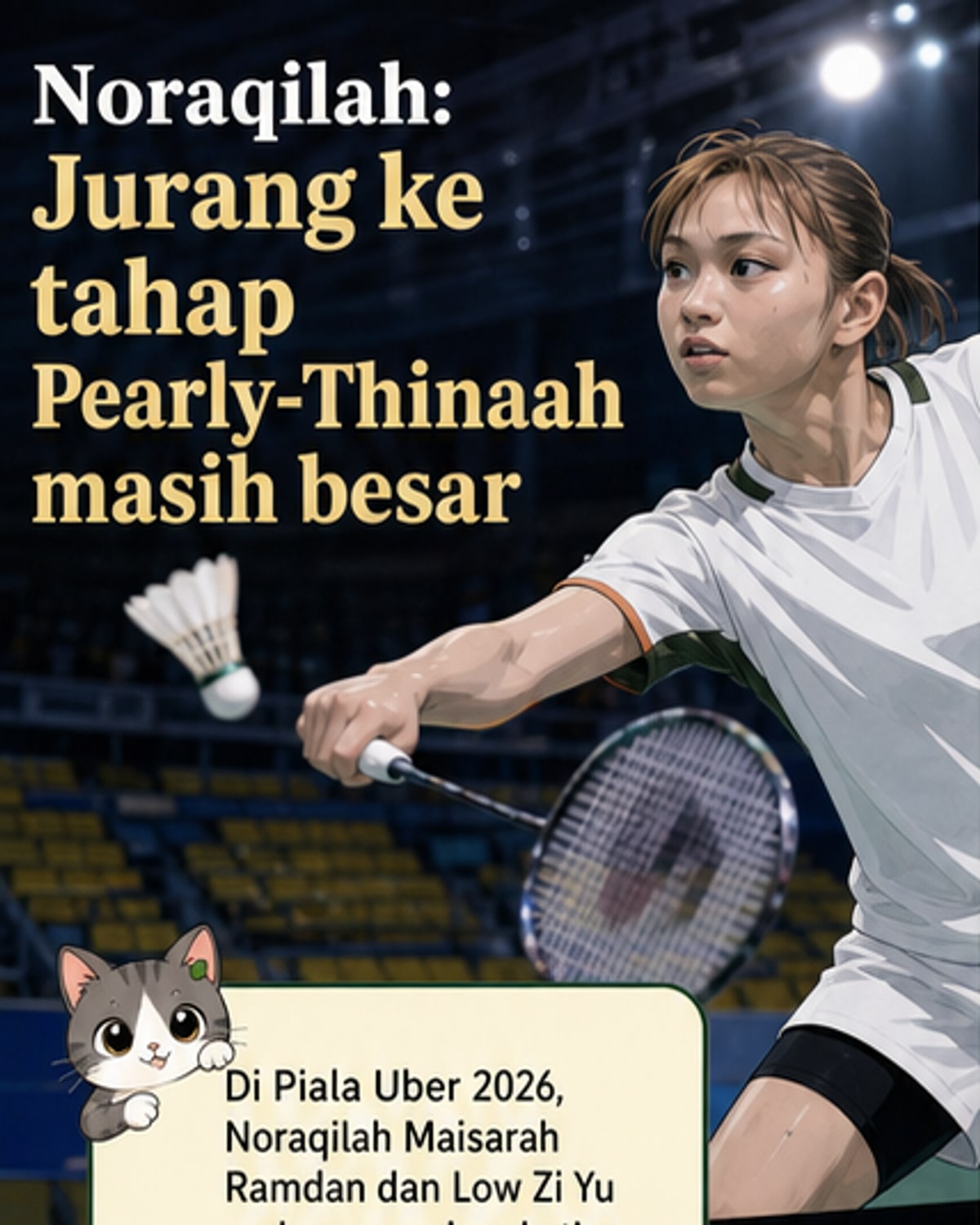 Noraqilah sedar realiti jurang dengan Pearly-Thinaah
