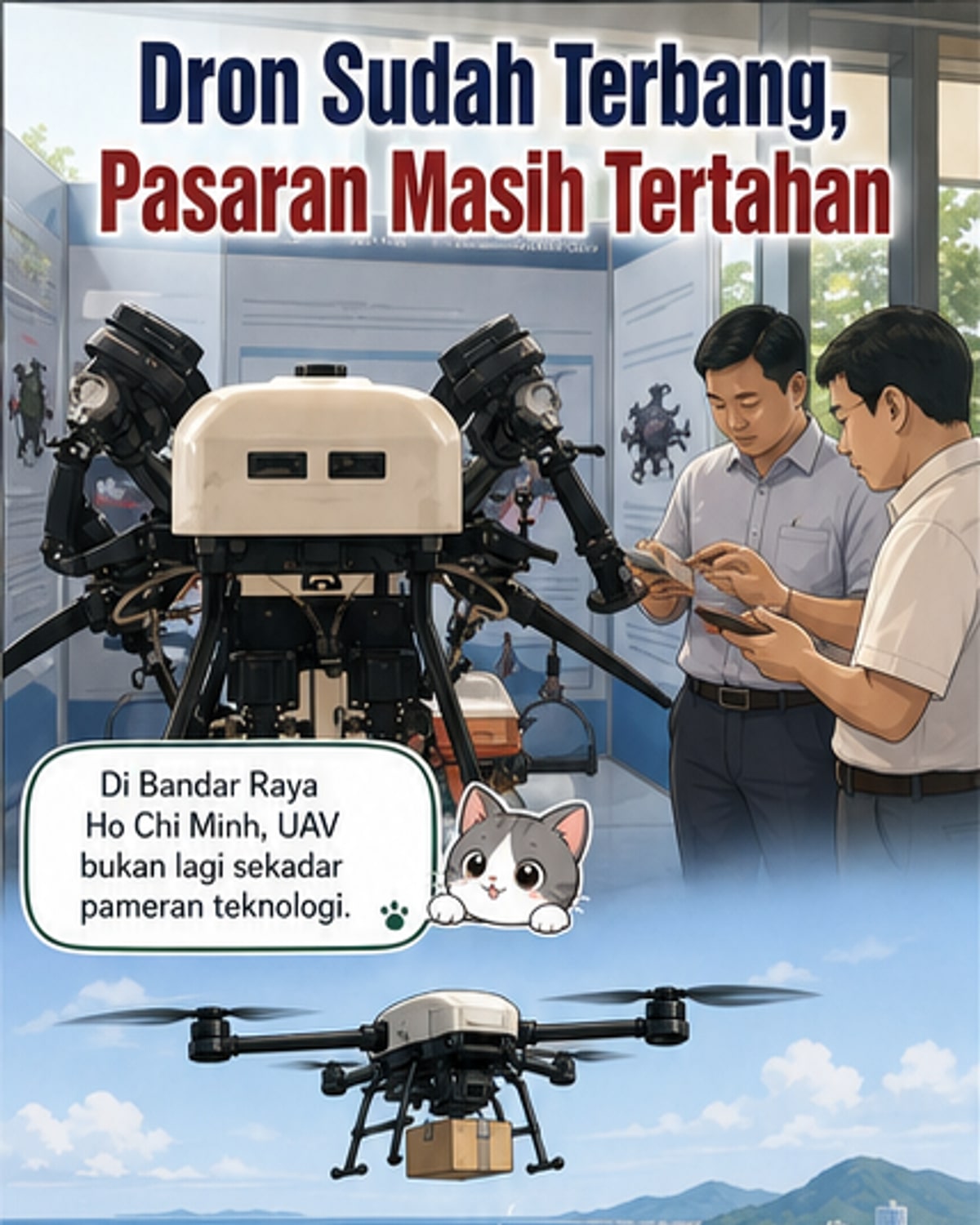 Perkhidmatan UAV di Ho Chi Minh: Ujian Berjaya, Tapi Pasaran Belum Berkembang