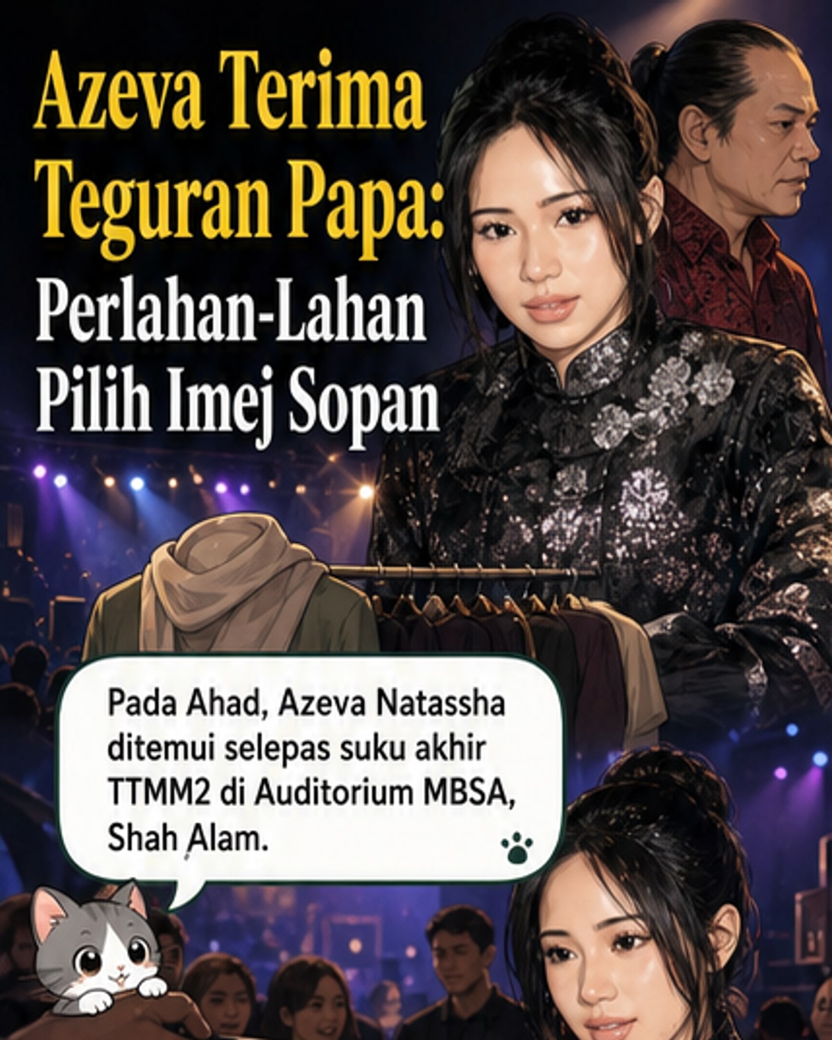 Azeva Terima Nasihat Bapa Soal Aurat