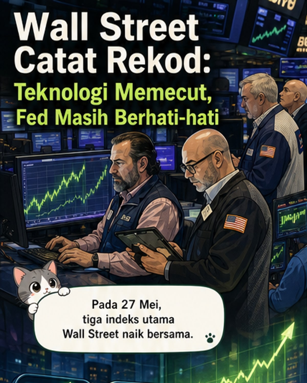 Wall Street capai paras tertinggi baharu