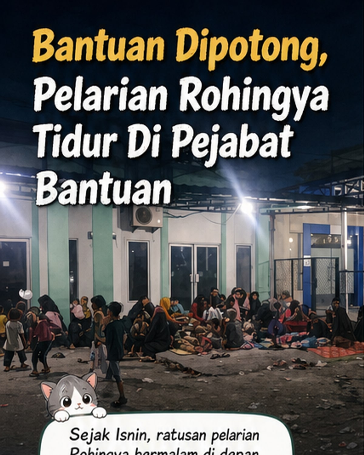 Ratusan Rohingya Bantah Potongan Bantuan