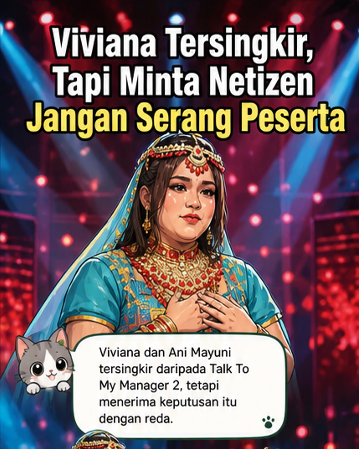 Viviana Reda tersingkir, mohon netizen henti siber buli