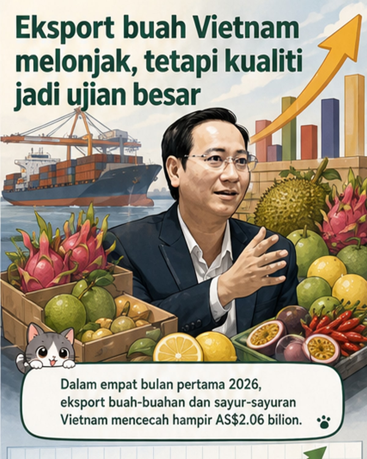 Eksport Ruit Vietnam Melonjak, Tapi...