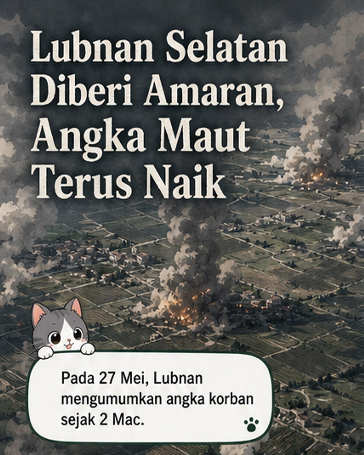 Lebih 3,000 maut dalam serangan Israel ke Lubnan