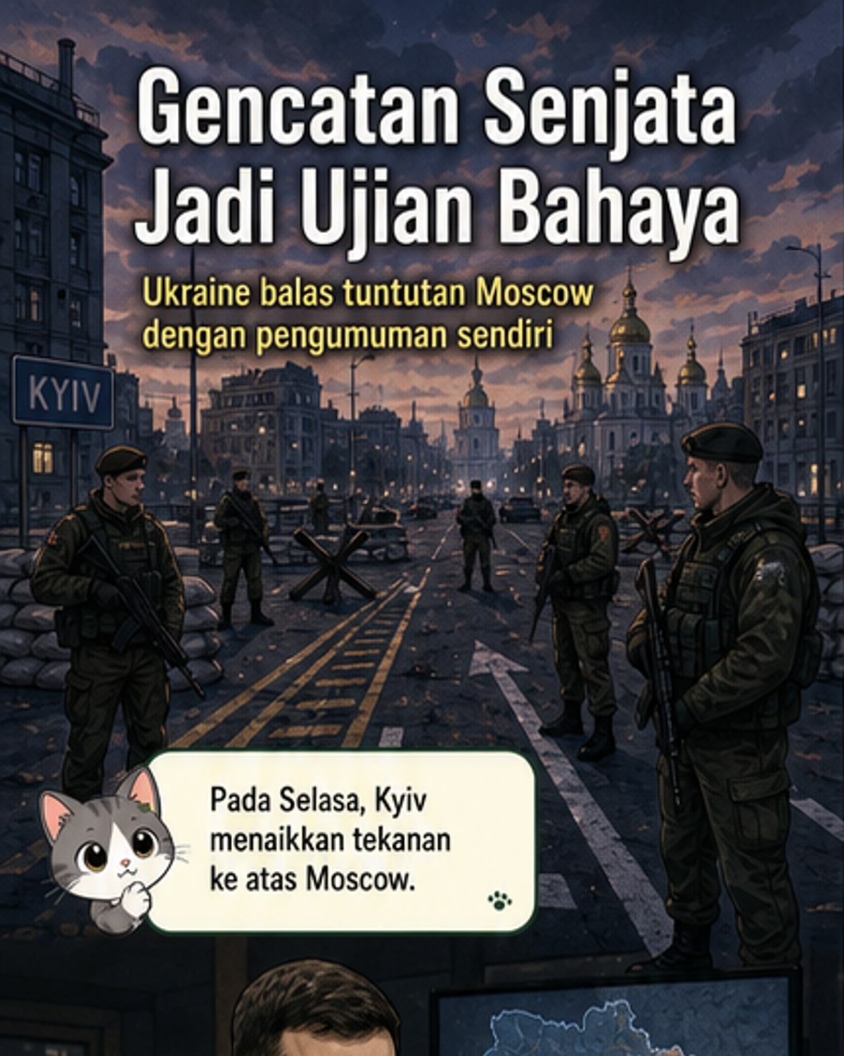 Ukraine cabar Russia umum gencatan senjata