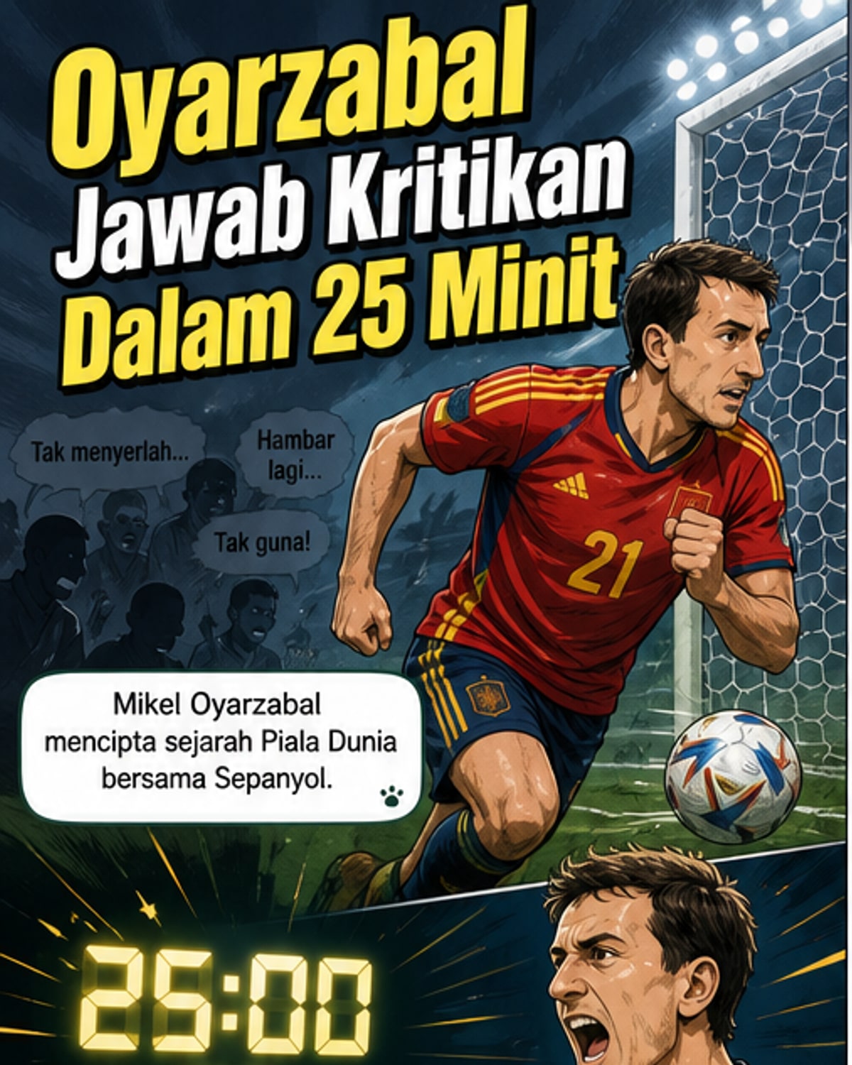 Oyarzabal sumbat mulut pengkritik