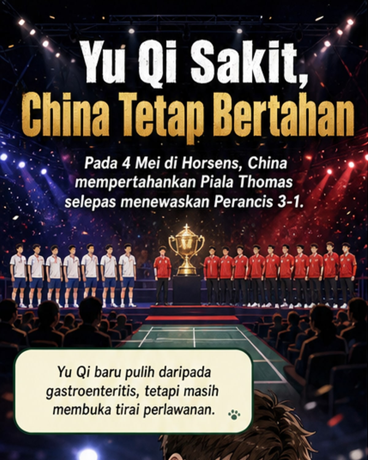 China pertahankan Piala Thomas