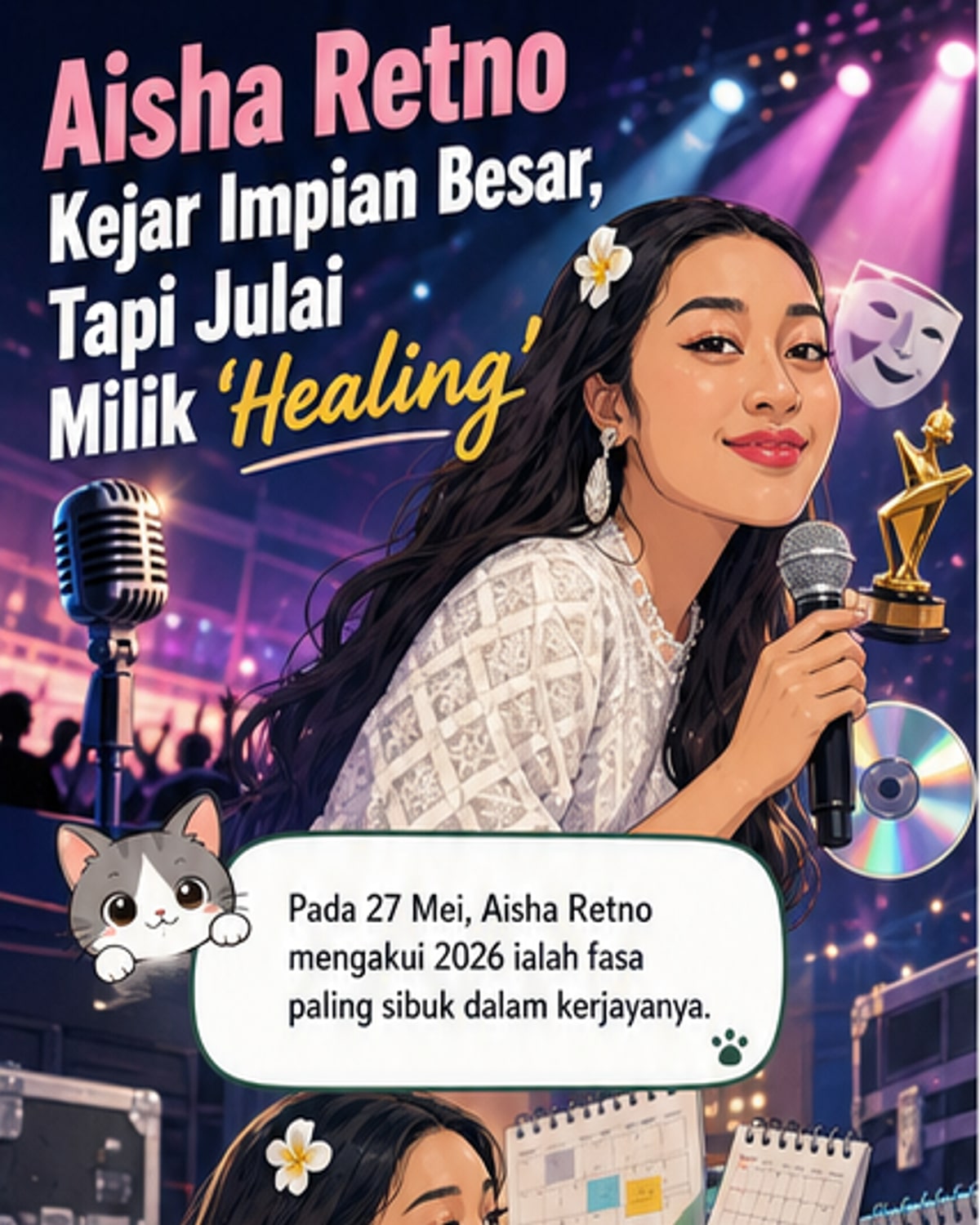 Aisha Retno Rehat Dulu Sebelum Pentas Gergasi